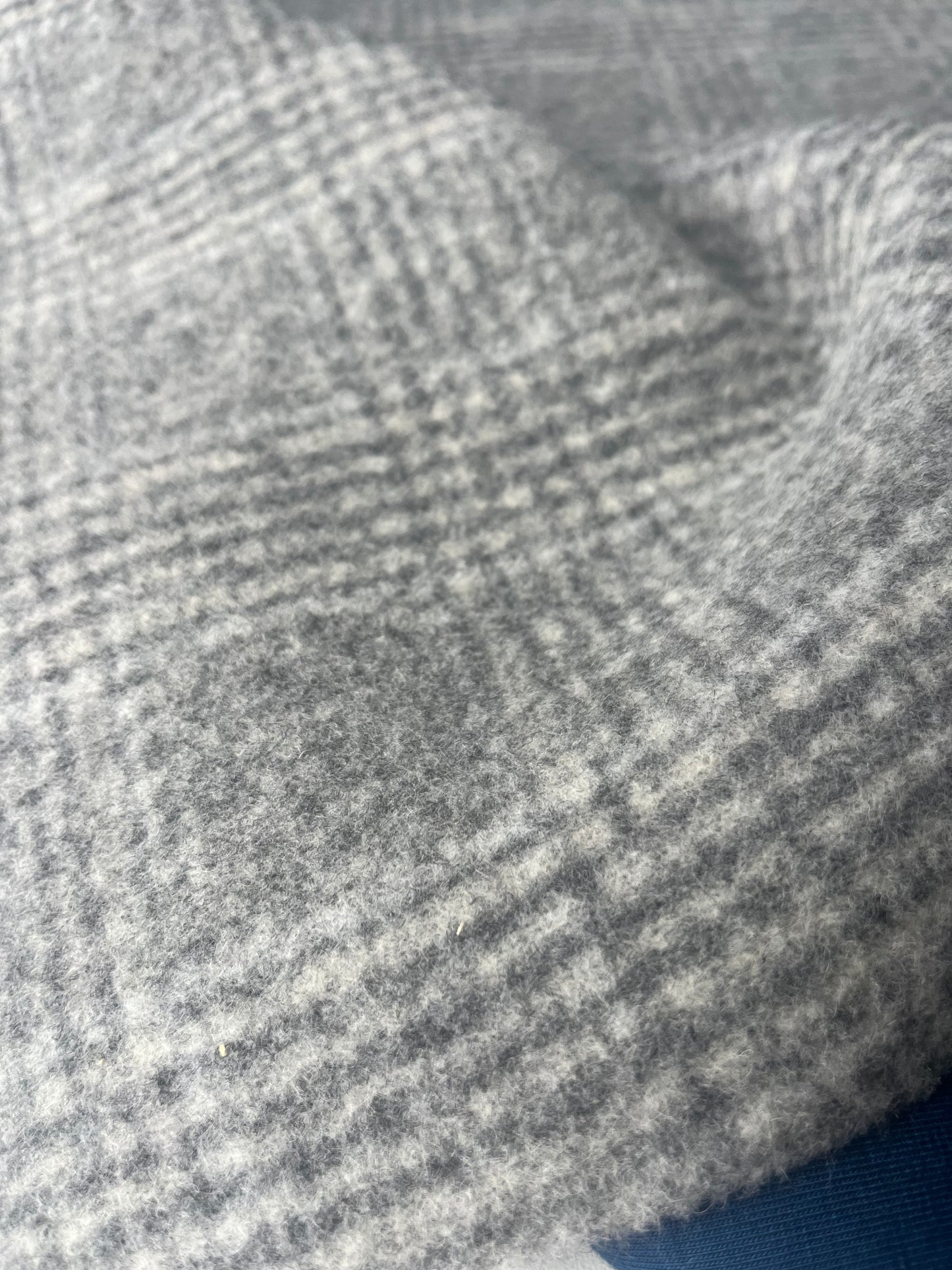 FLAVIO 007 double face wool grey check