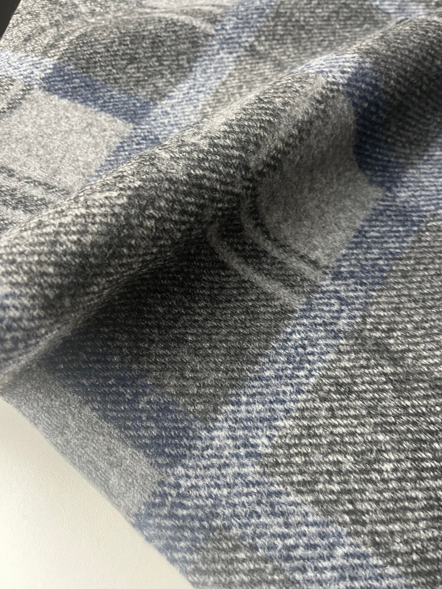 FLAVIO 009 double face wool grey/blue check