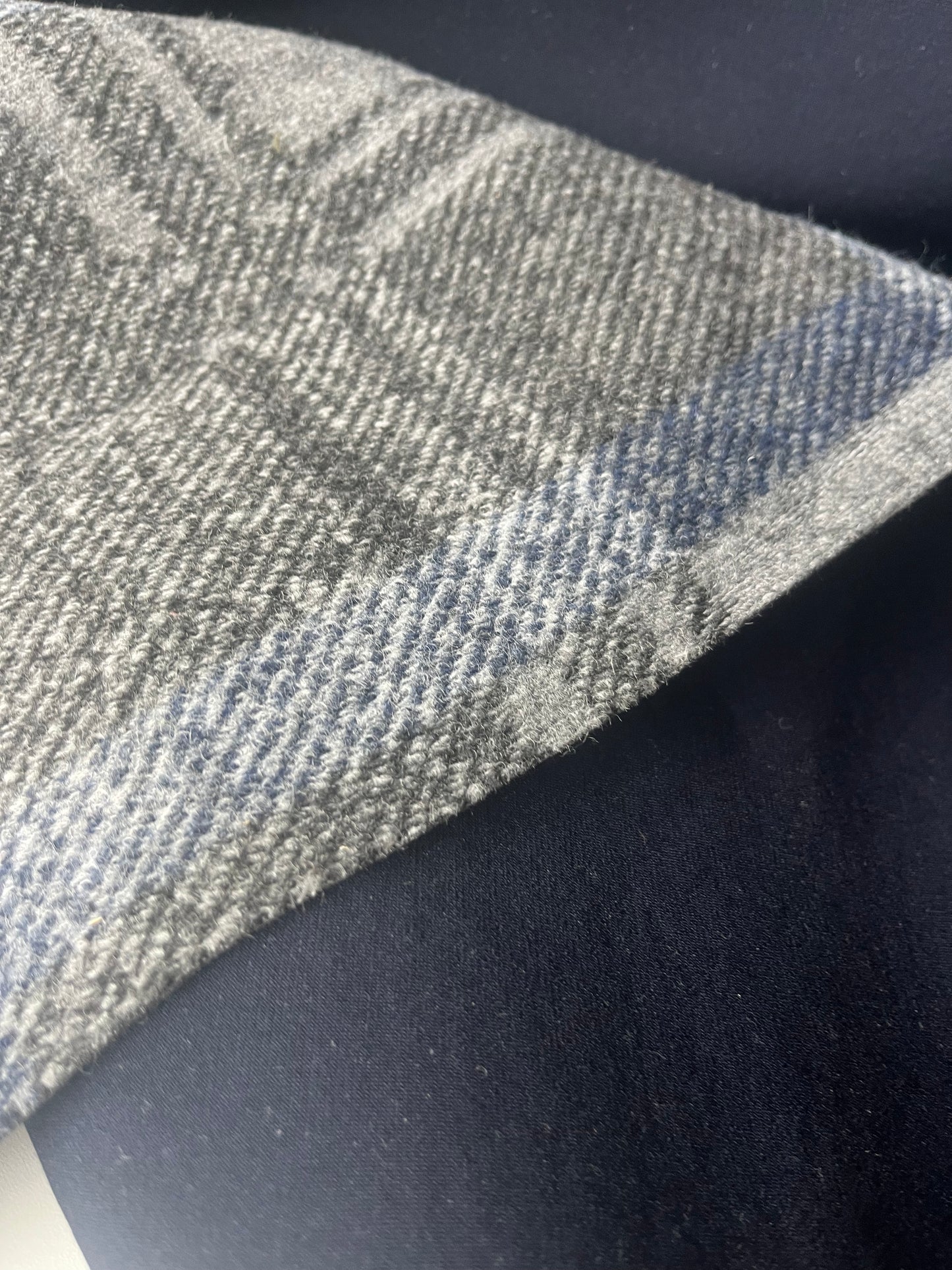 FLAVIO 009 double face wool grey/blue check