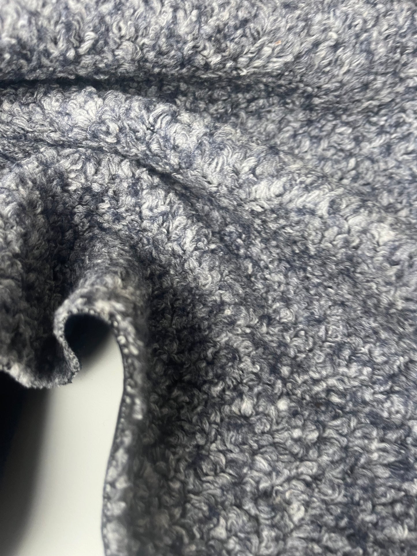 FLAVIO 010 double face wool bouclette blue/grey