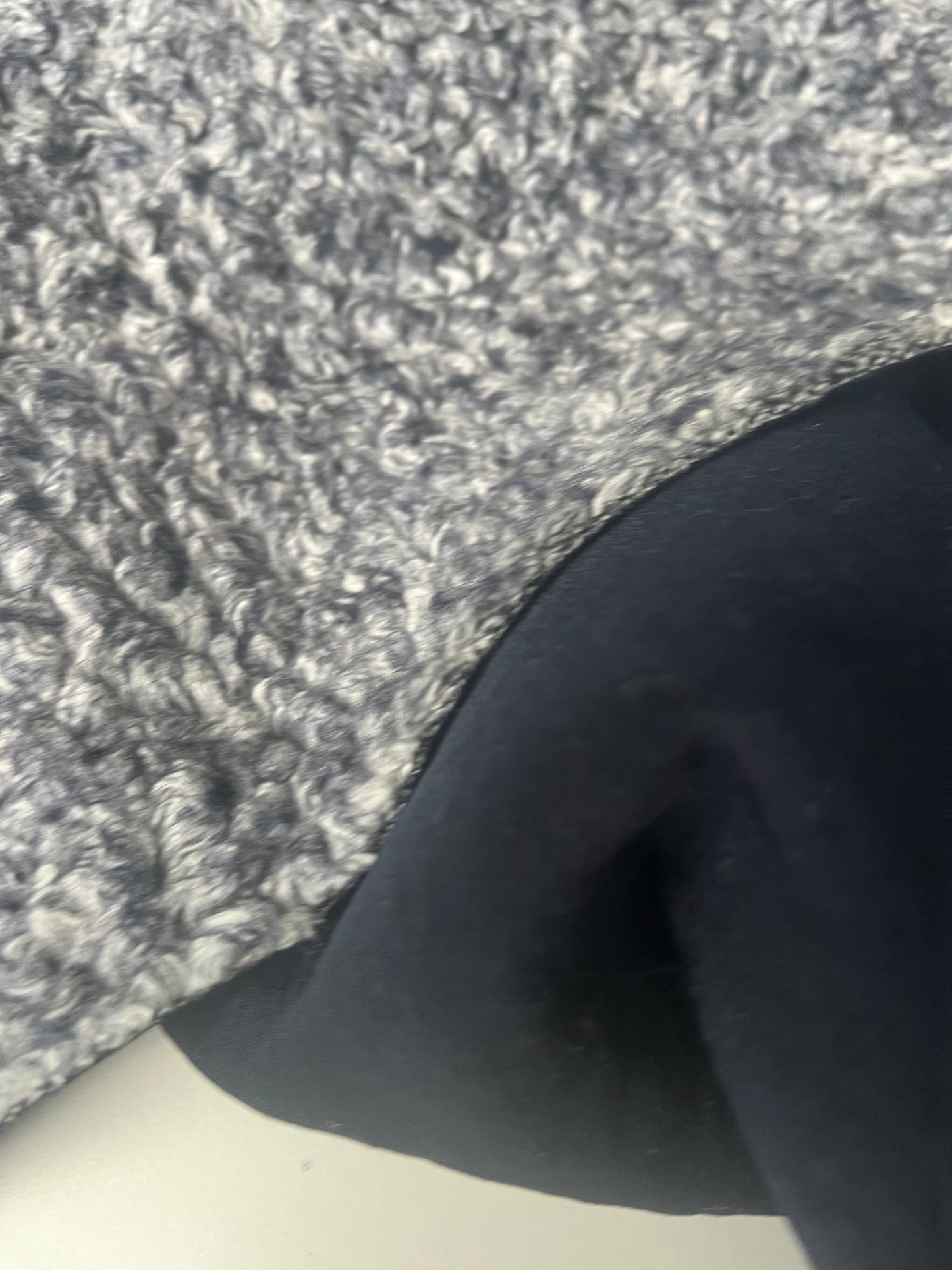 FLAVIO 010 double face wool bouclette blue/grey