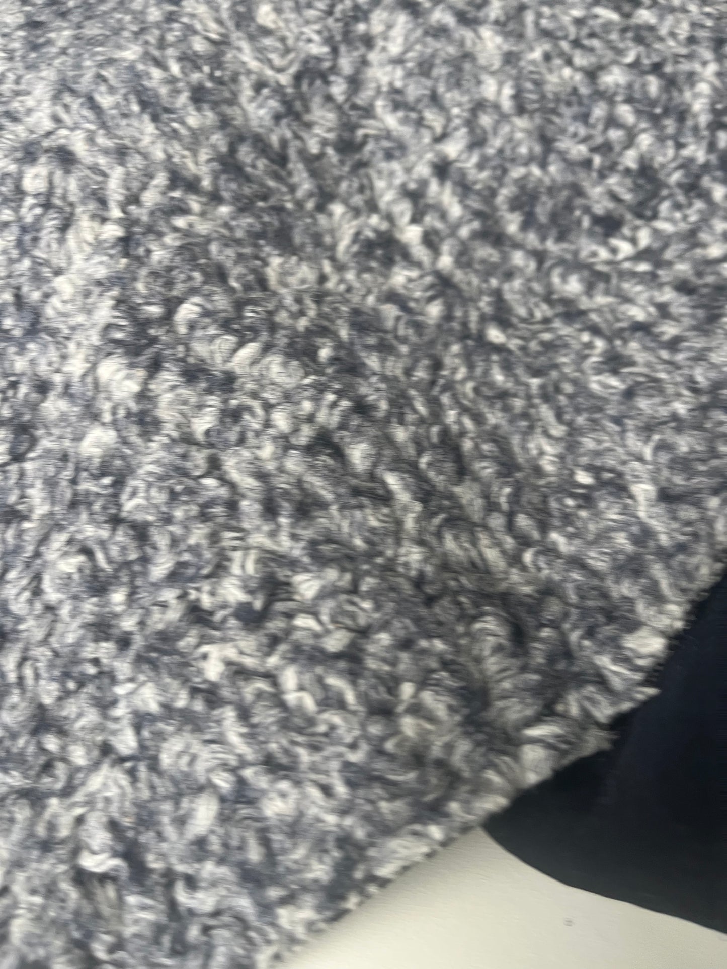 FLAVIO 010 double face wool bouclette blue/grey