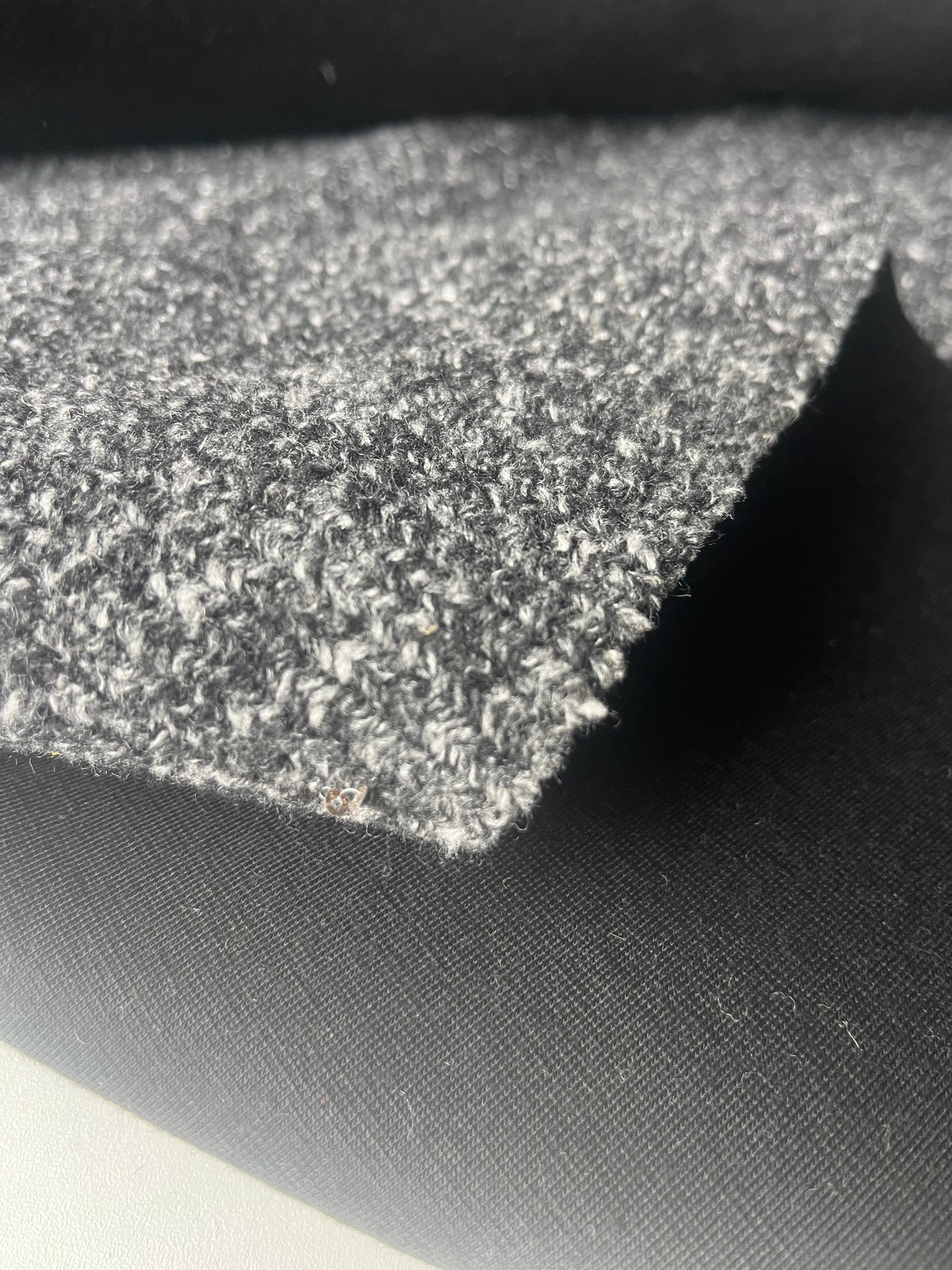 FLAVIO 012 double face wool tweed grey mélange