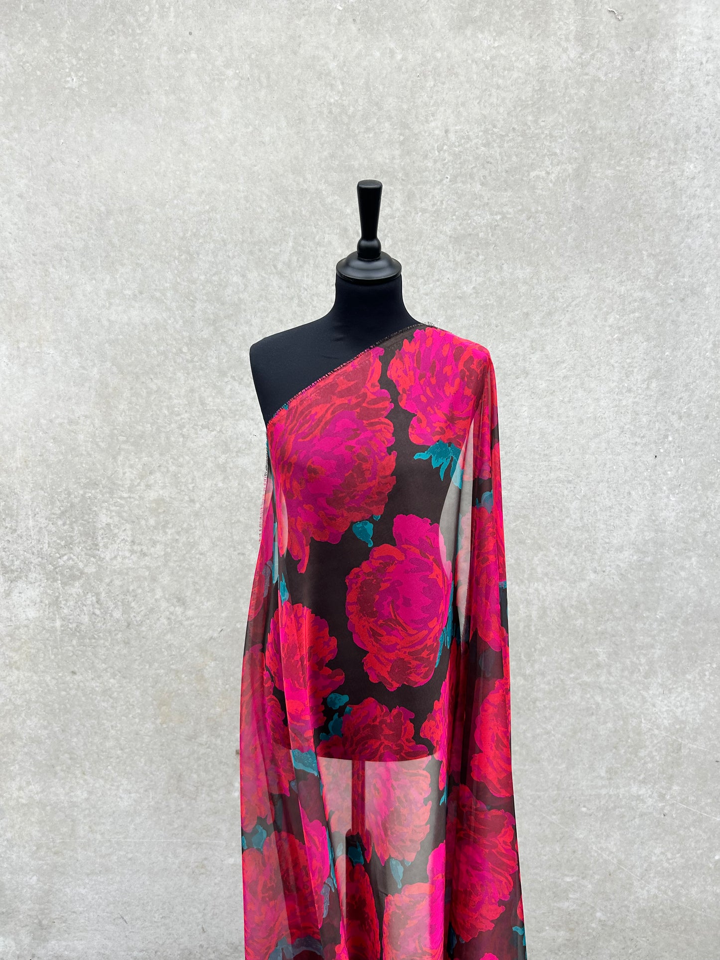 STELLA 007 chiffon bold flower print