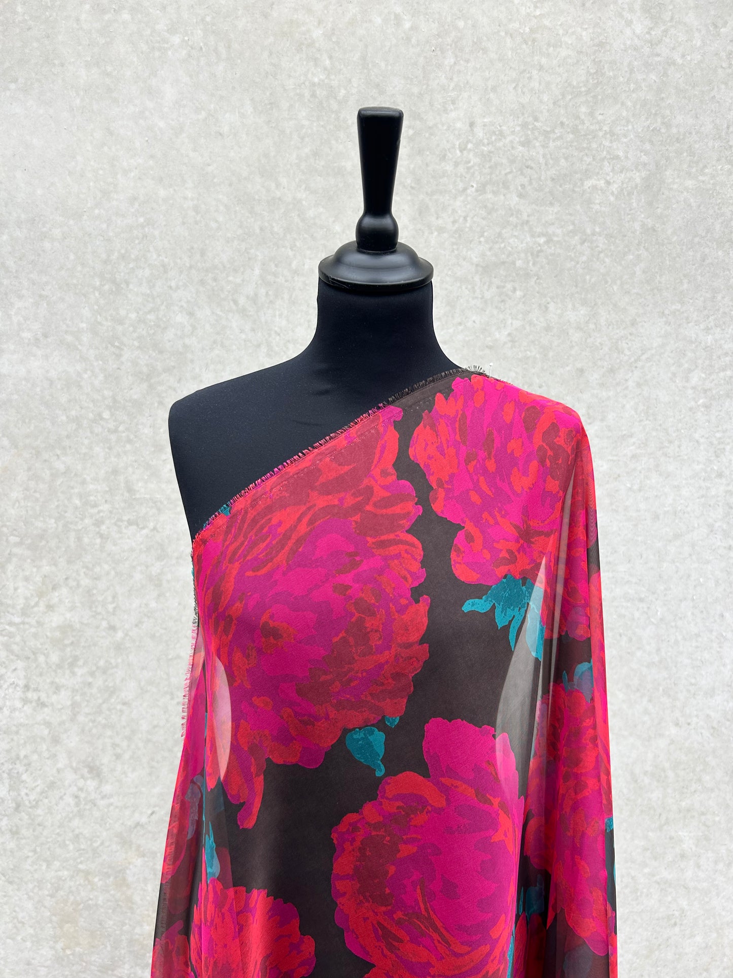 STELLA 007 chiffon bold flower print