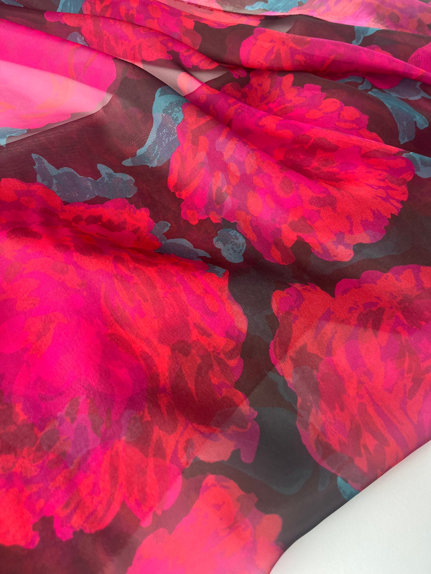STELLA 007 chiffon bold flower print