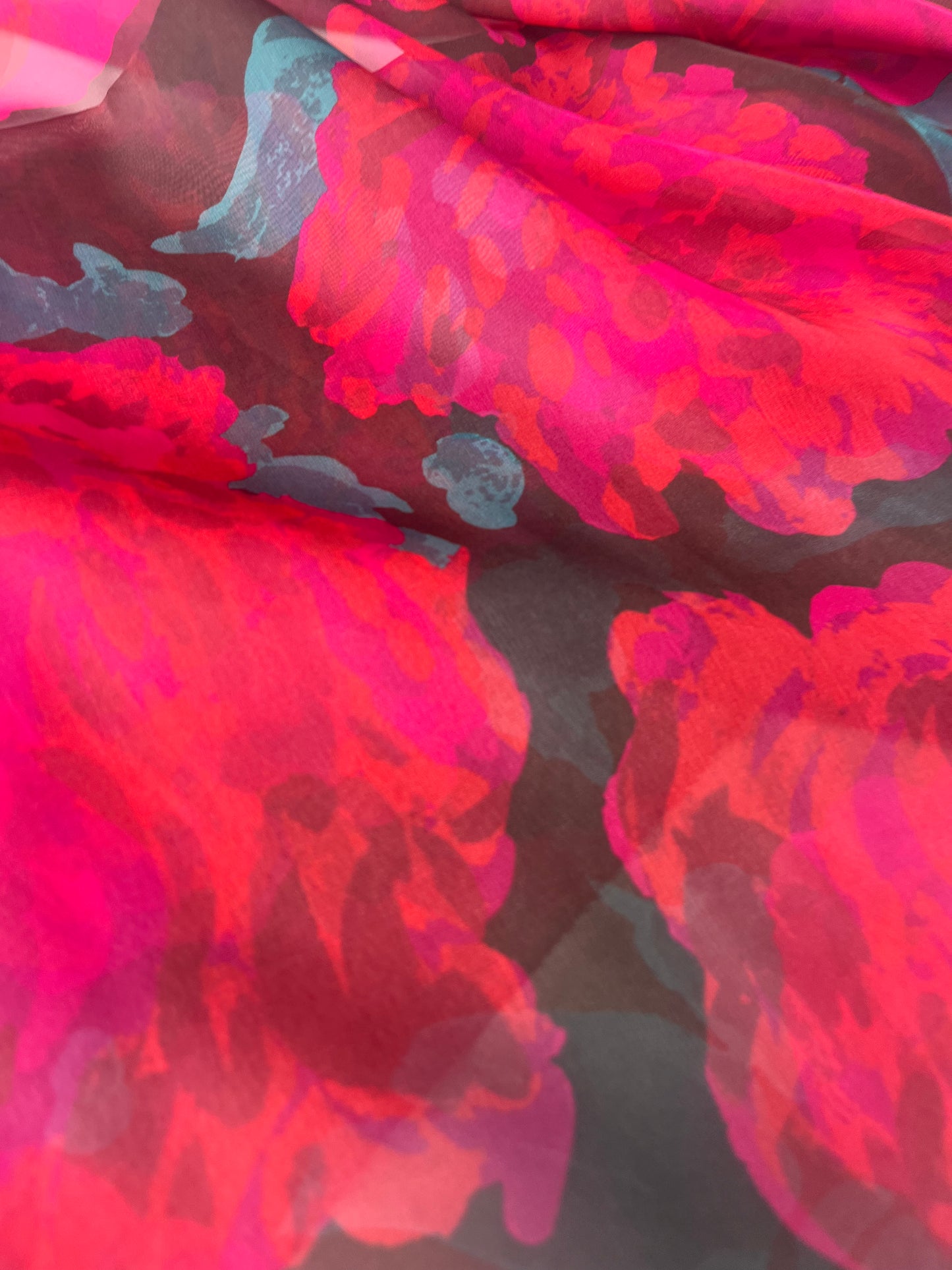 STELLA 007 chiffon bold flower print