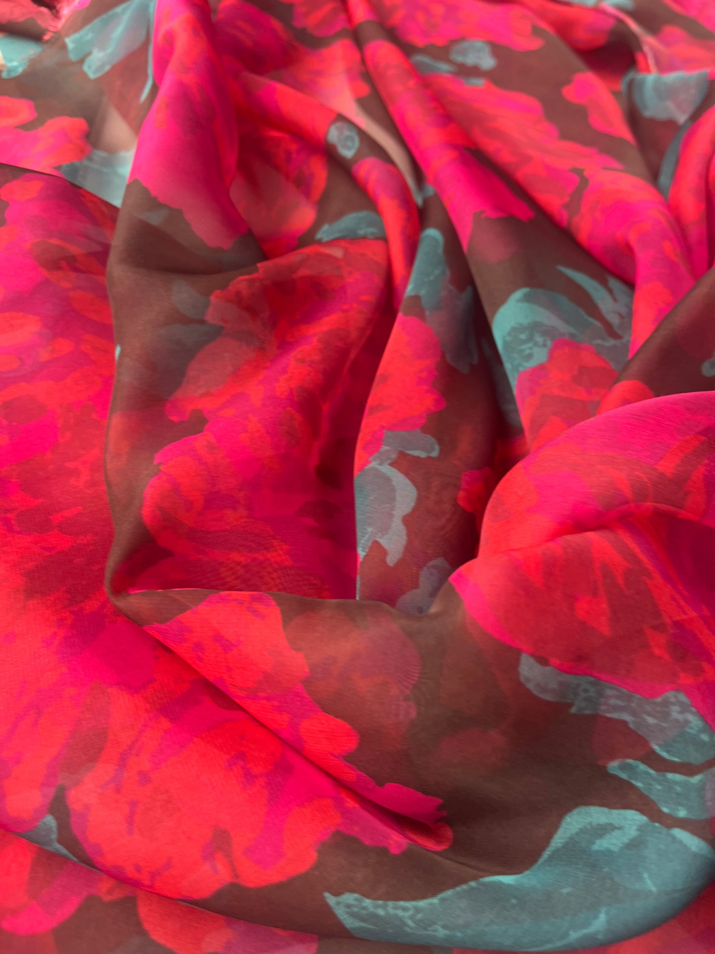 STELLA 007 chiffon bold flower print