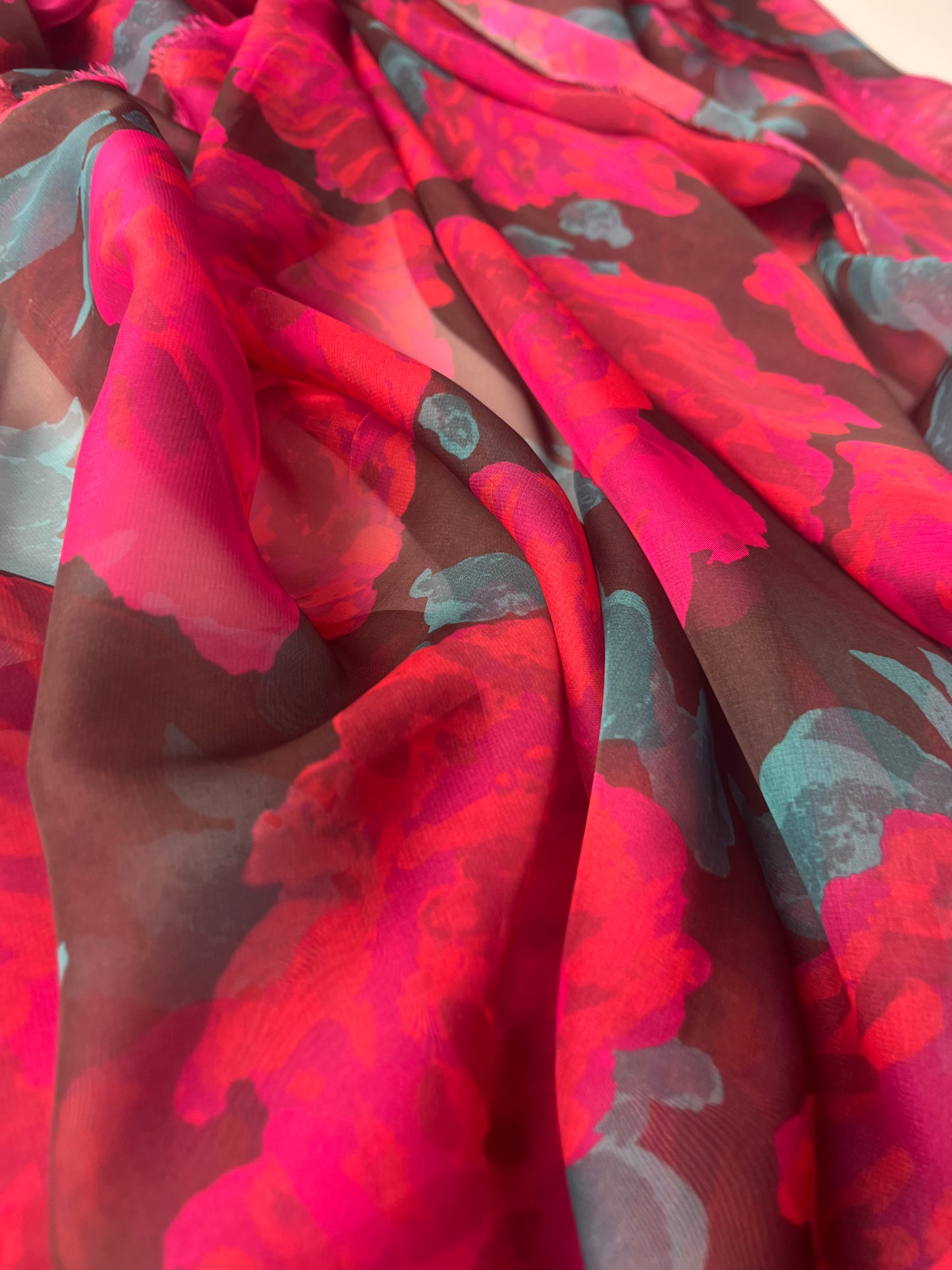STELLA 007 chiffon bold flower print