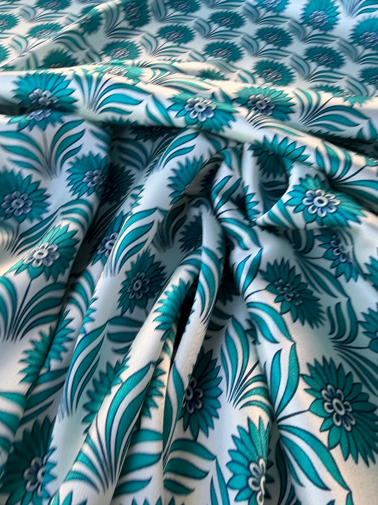 HOMER 022 viscose satin naive flower print