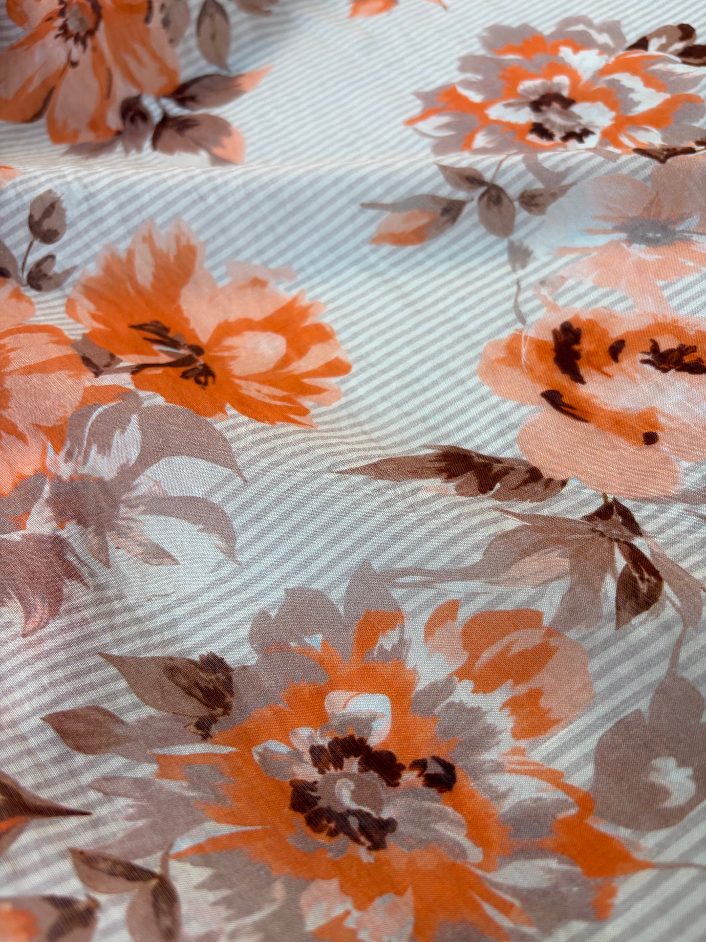 HOMER 037 cotton voile stripes and roses
