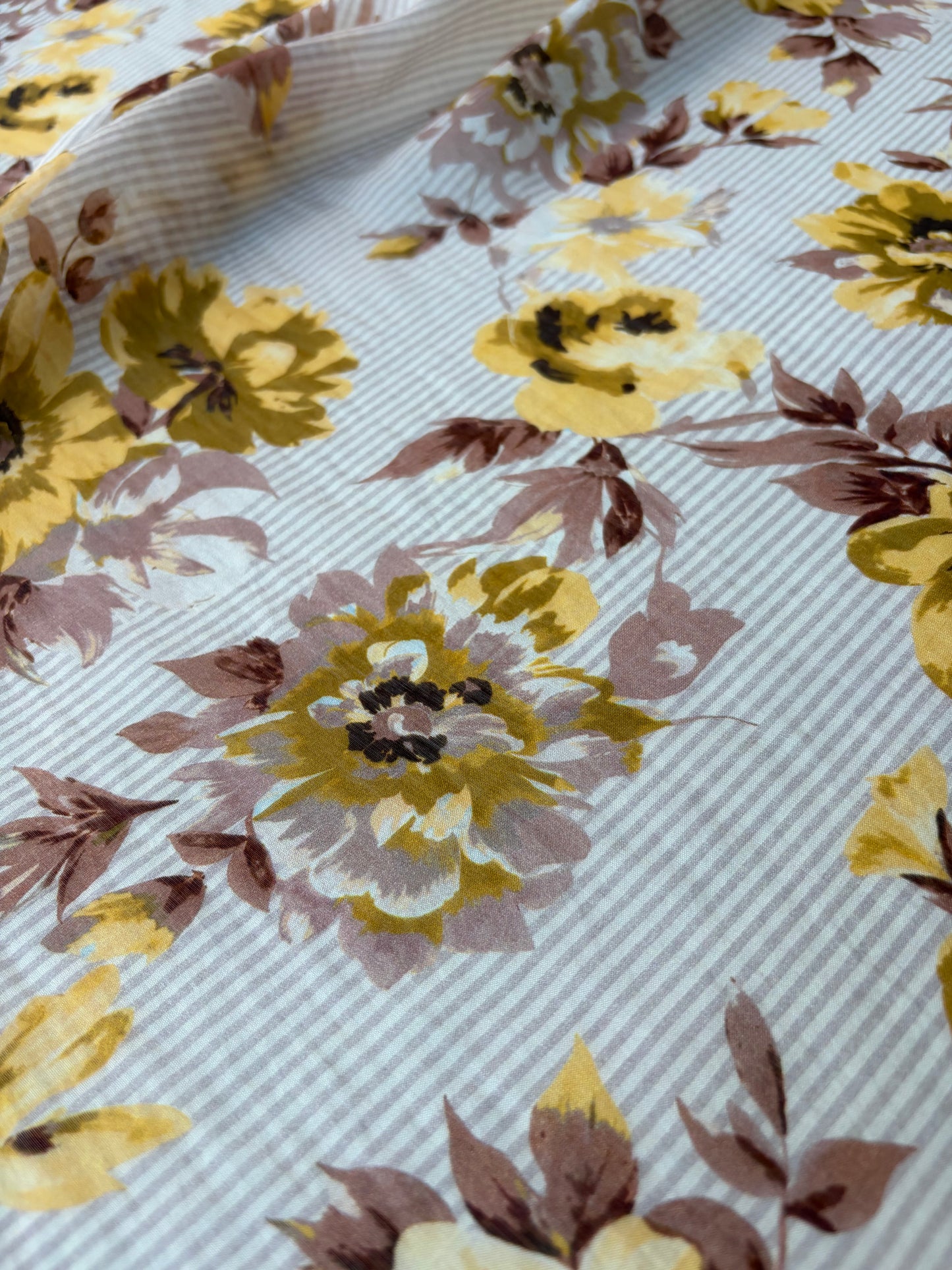 HOMER 038 cotton voile stripes and roses