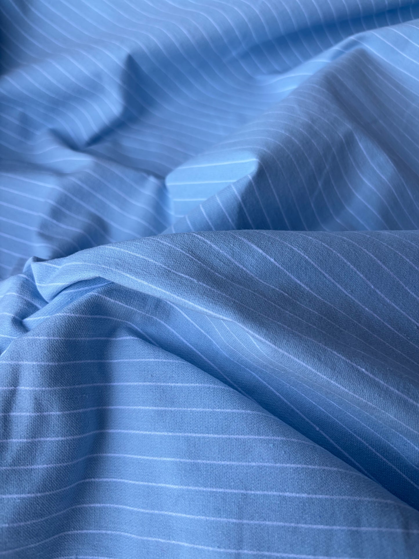 MARGE 003 cotton bengaline stripes light blue