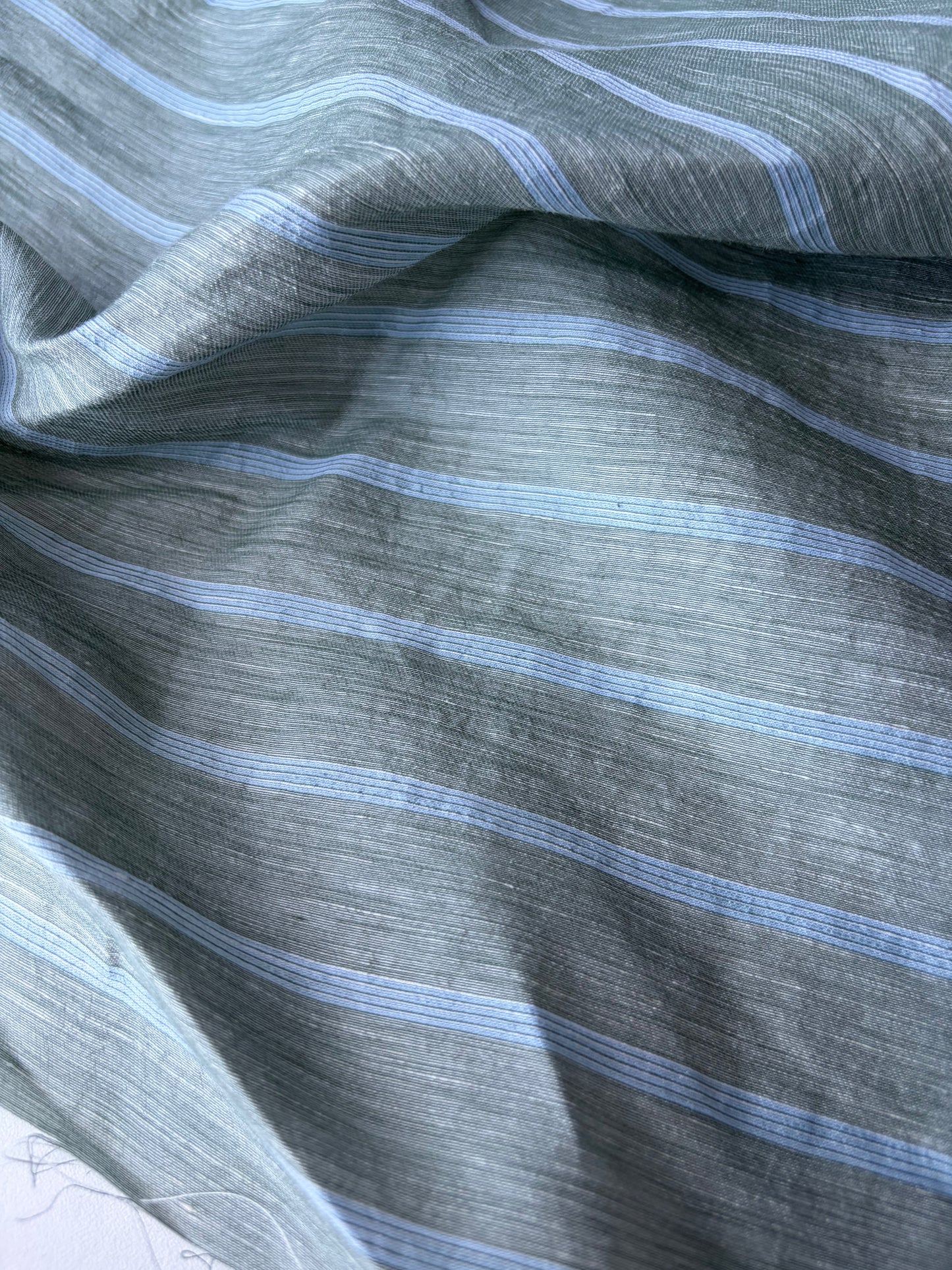 MARGE 006 taft stripes with linen sage green
