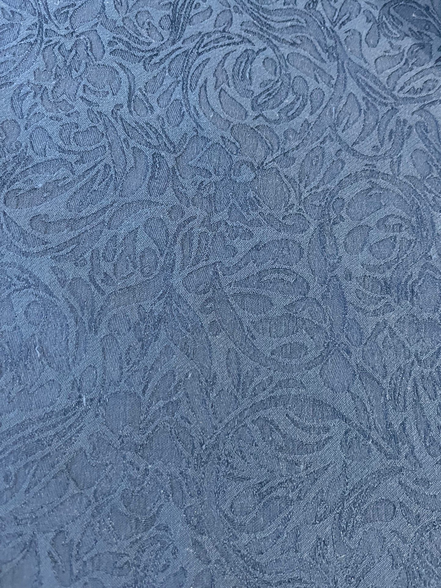 GASPARD 005 cotton stretch jacquard indigo roses