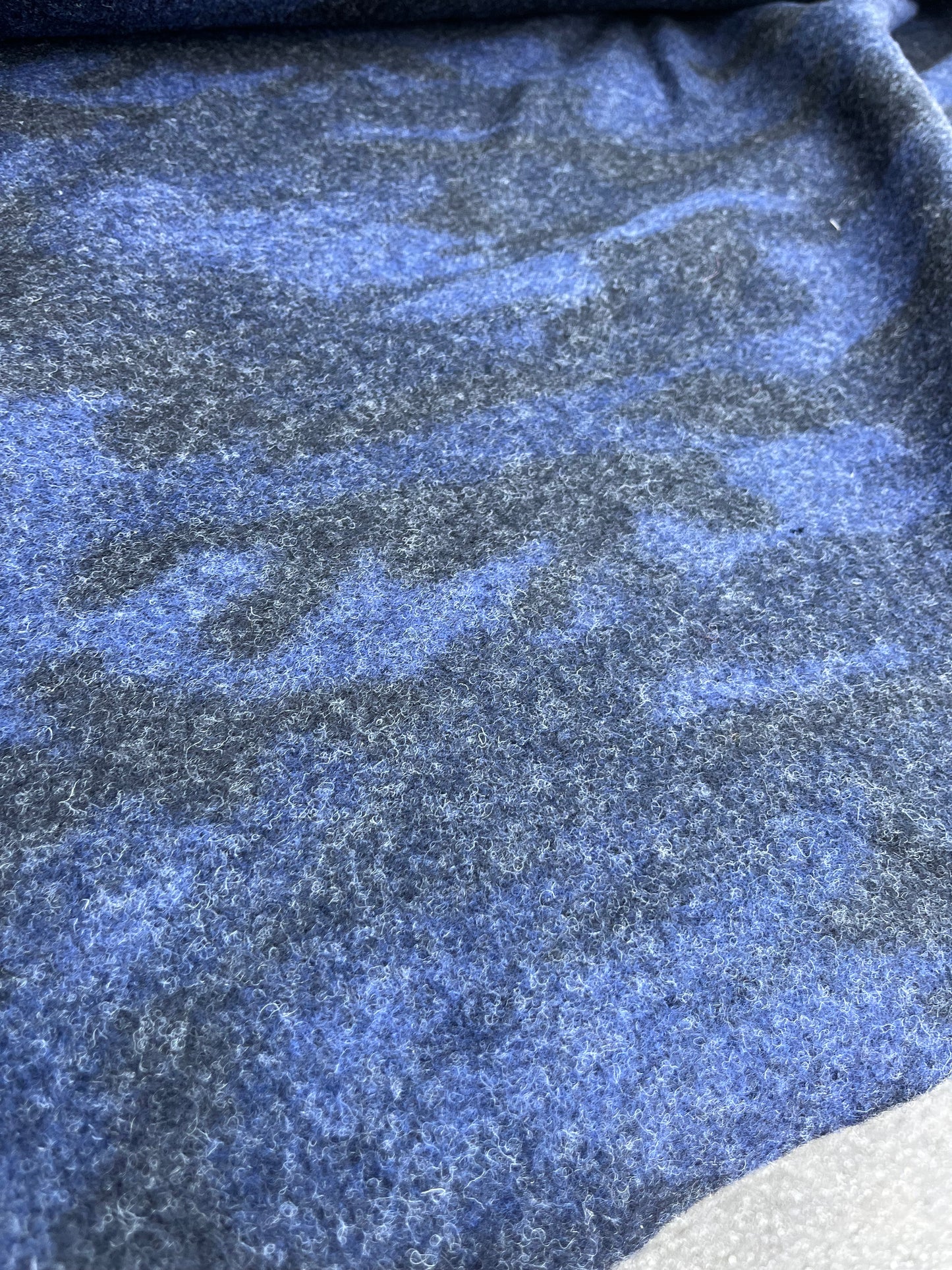 POPOL 016 heavy boiled wool camouflage blue/grey