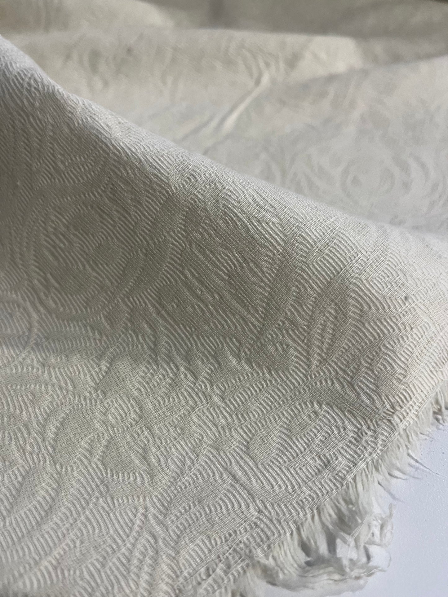 GASPARD 007 cotton stretch sand ornamental jacquard
