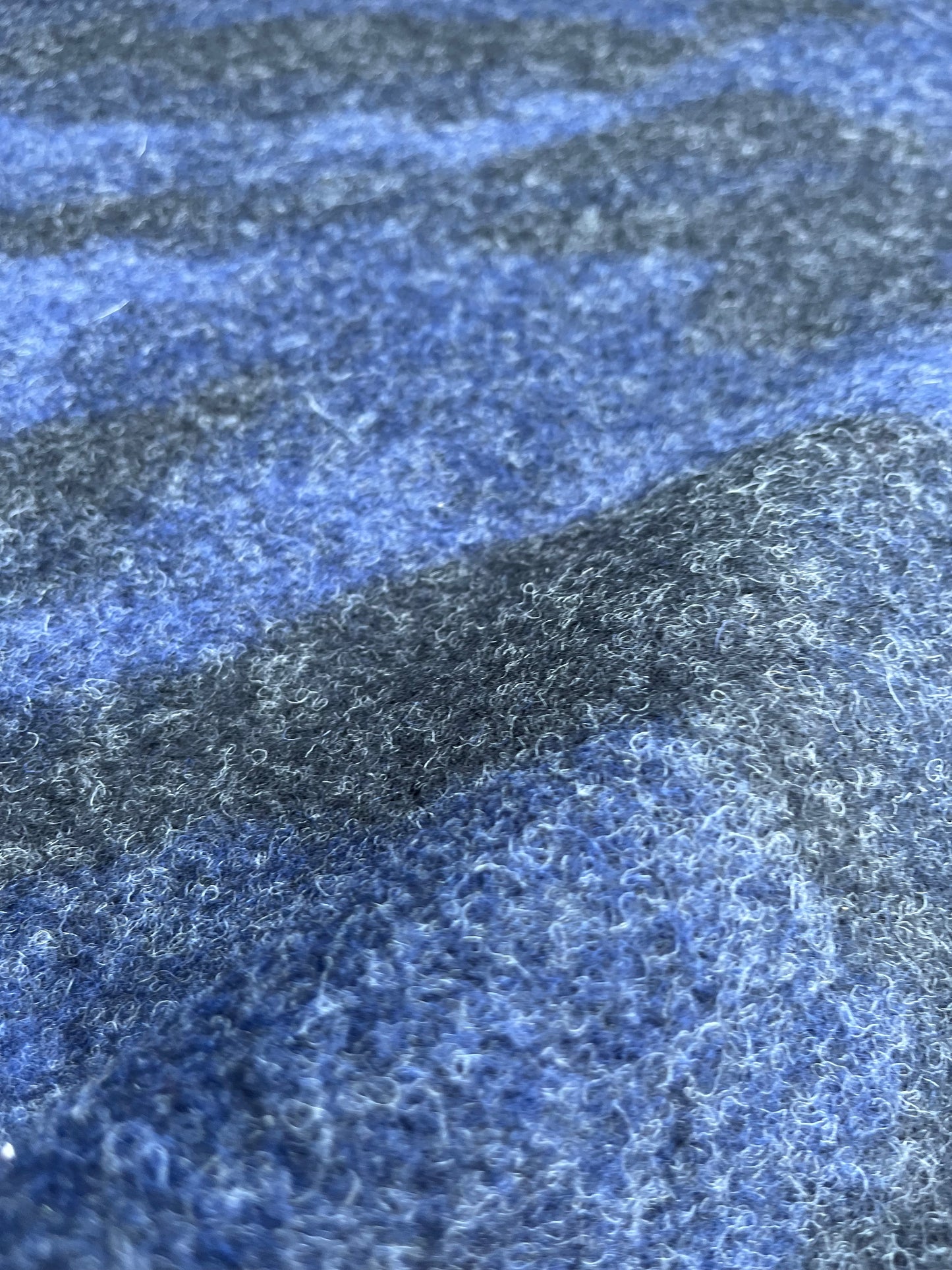 POPOL 016 heavy boiled wool camouflage blue/grey