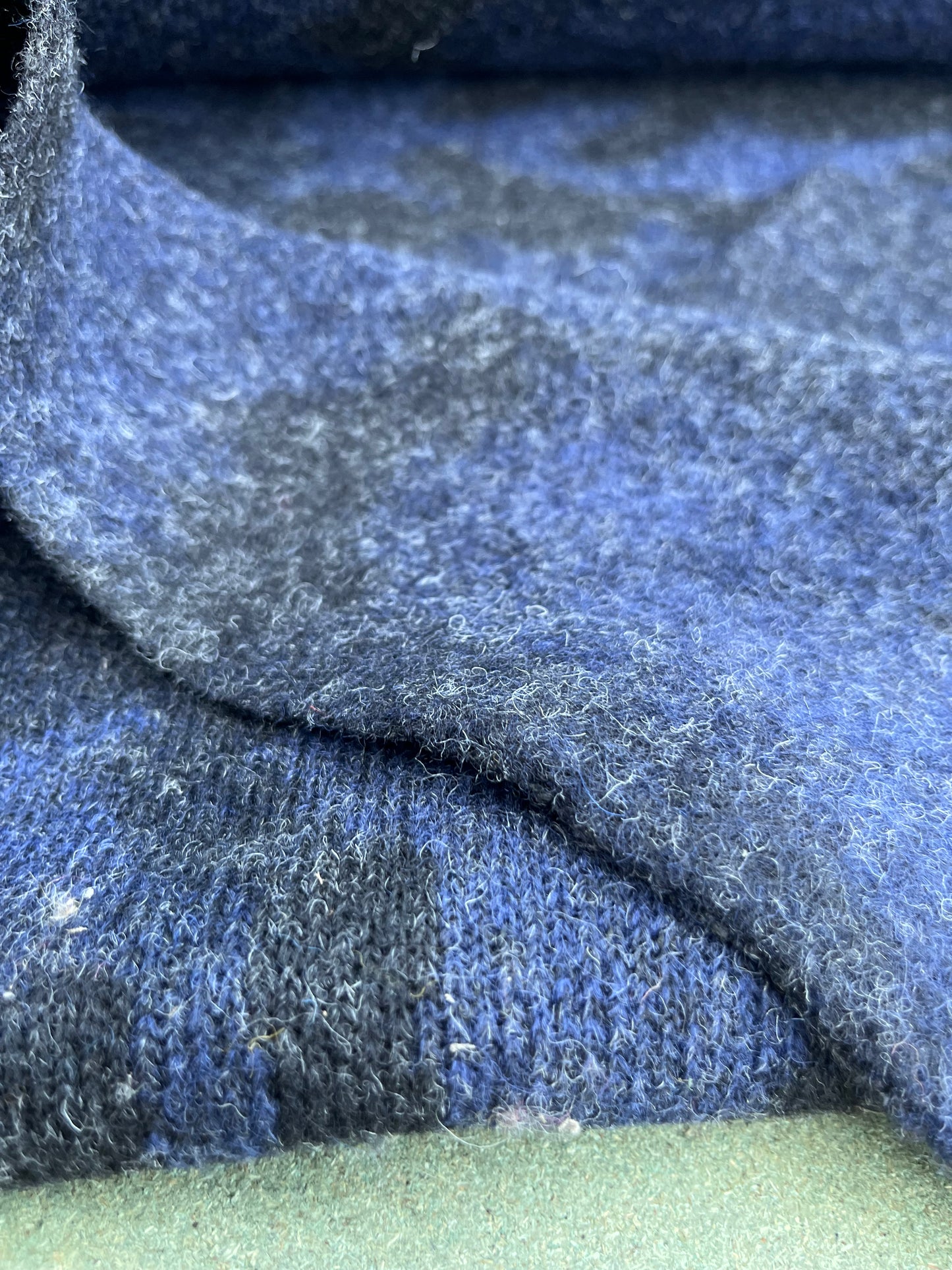 POPOL 016 heavy boiled wool camouflage blue/grey