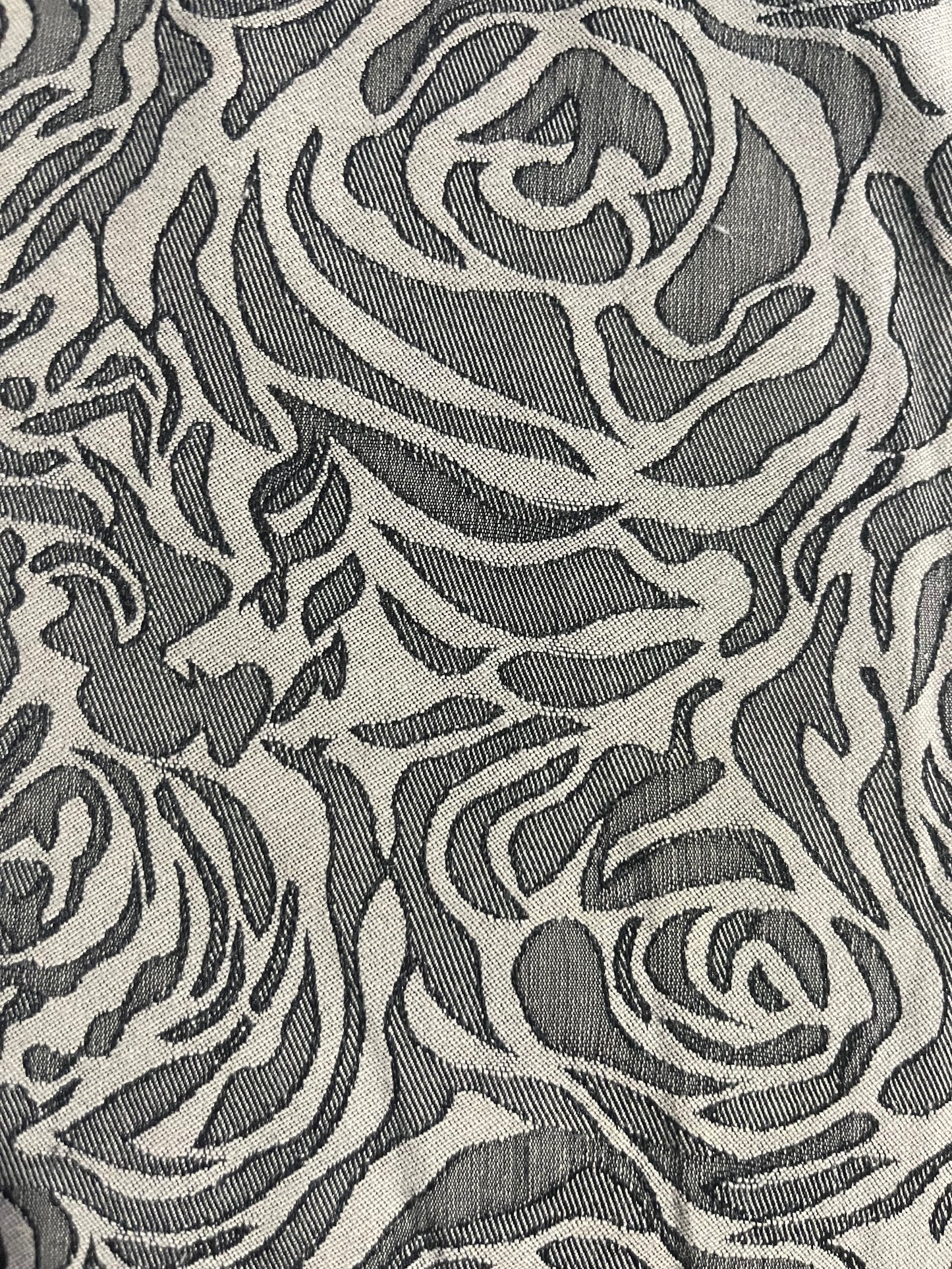 GASPARD 008 cotton stretch beige/black roses