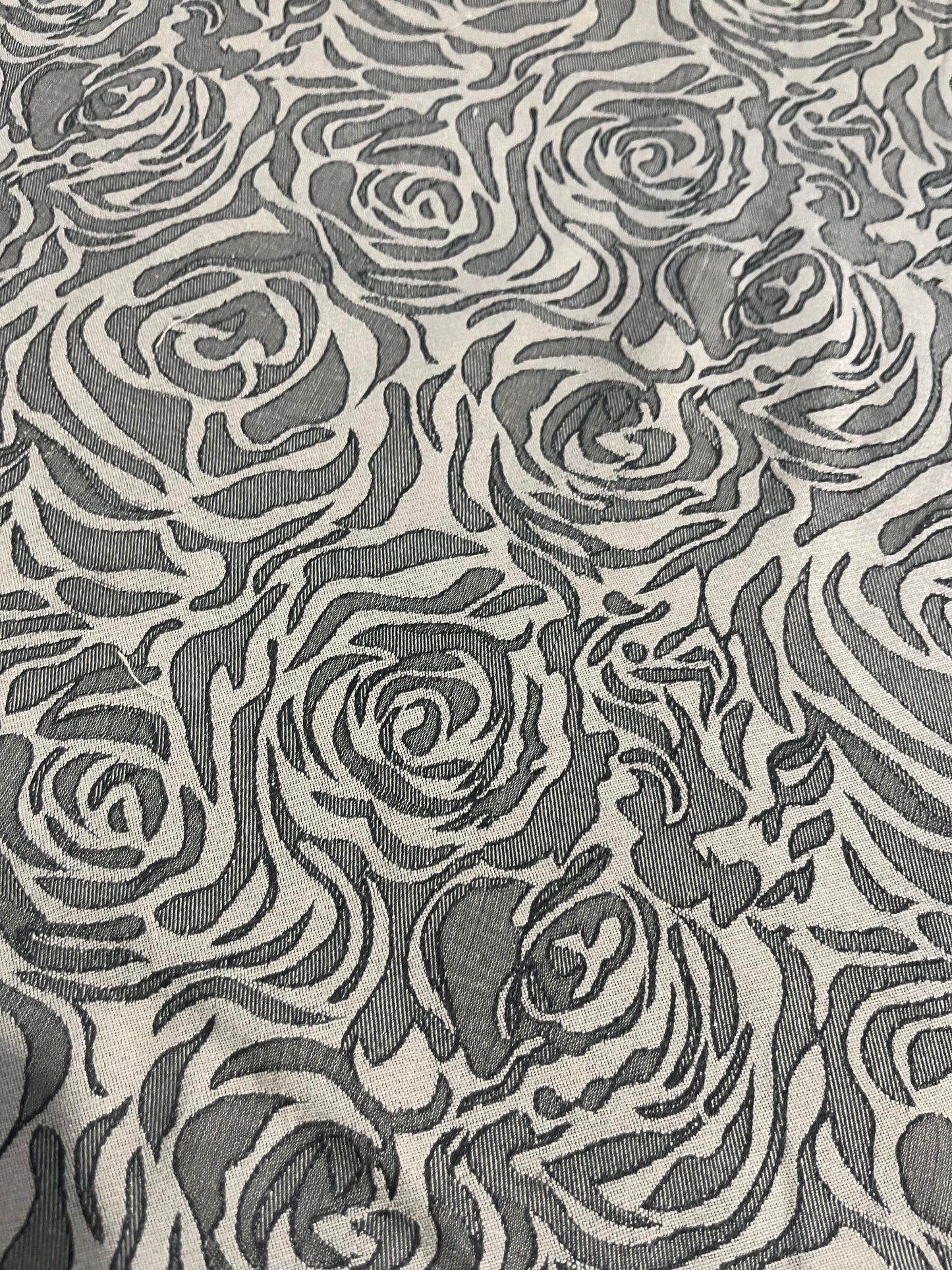 GASPARD 008 cotton stretch beige/black roses
