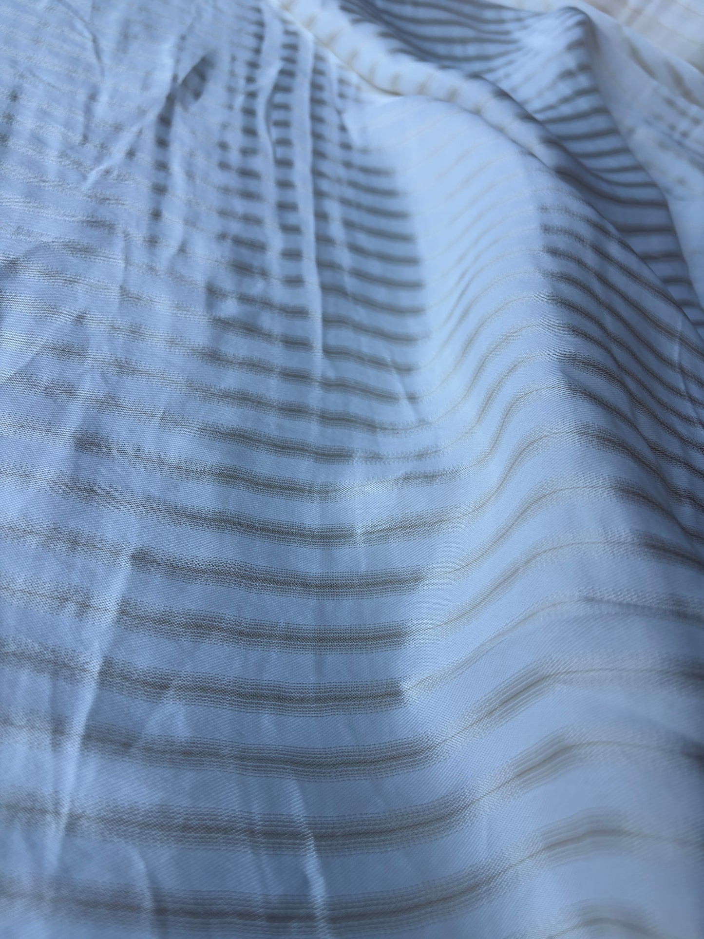 MARGE 010 viscose/silk stripes white/gold
