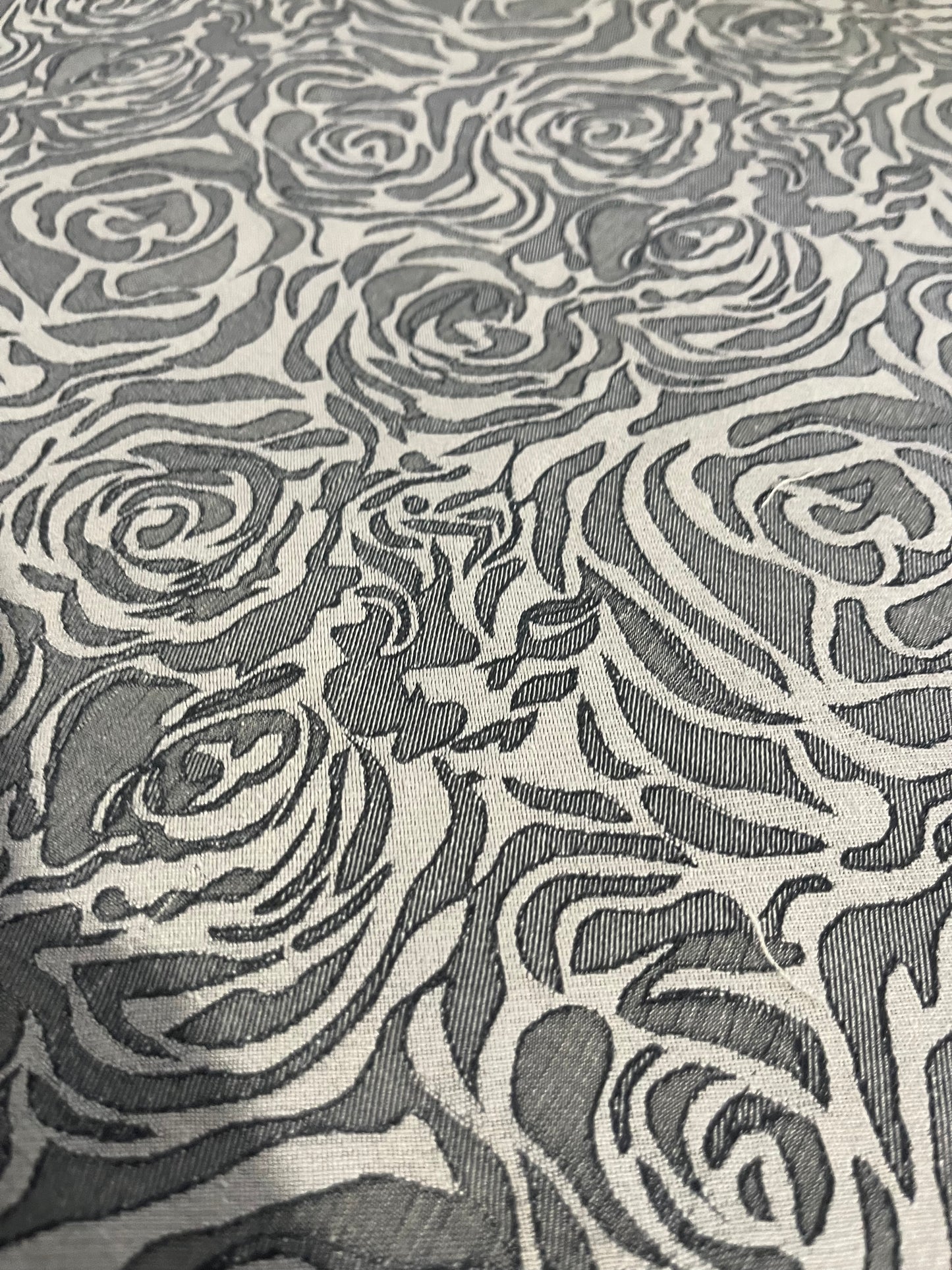 GASPARD 008 cotton stretch beige/black roses