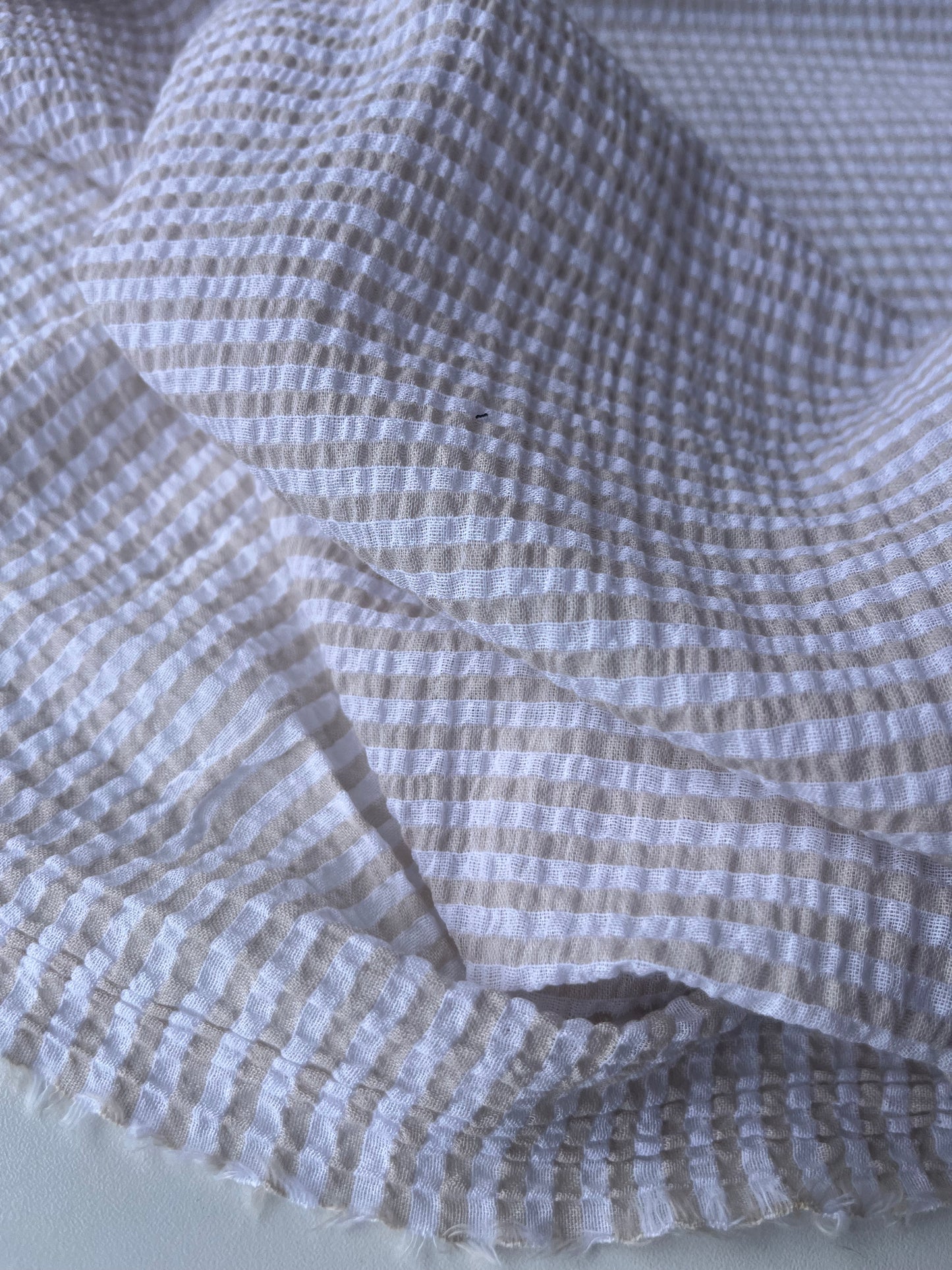 LC CELESTIN 014 colourwoven cotton voile seersucker stripes