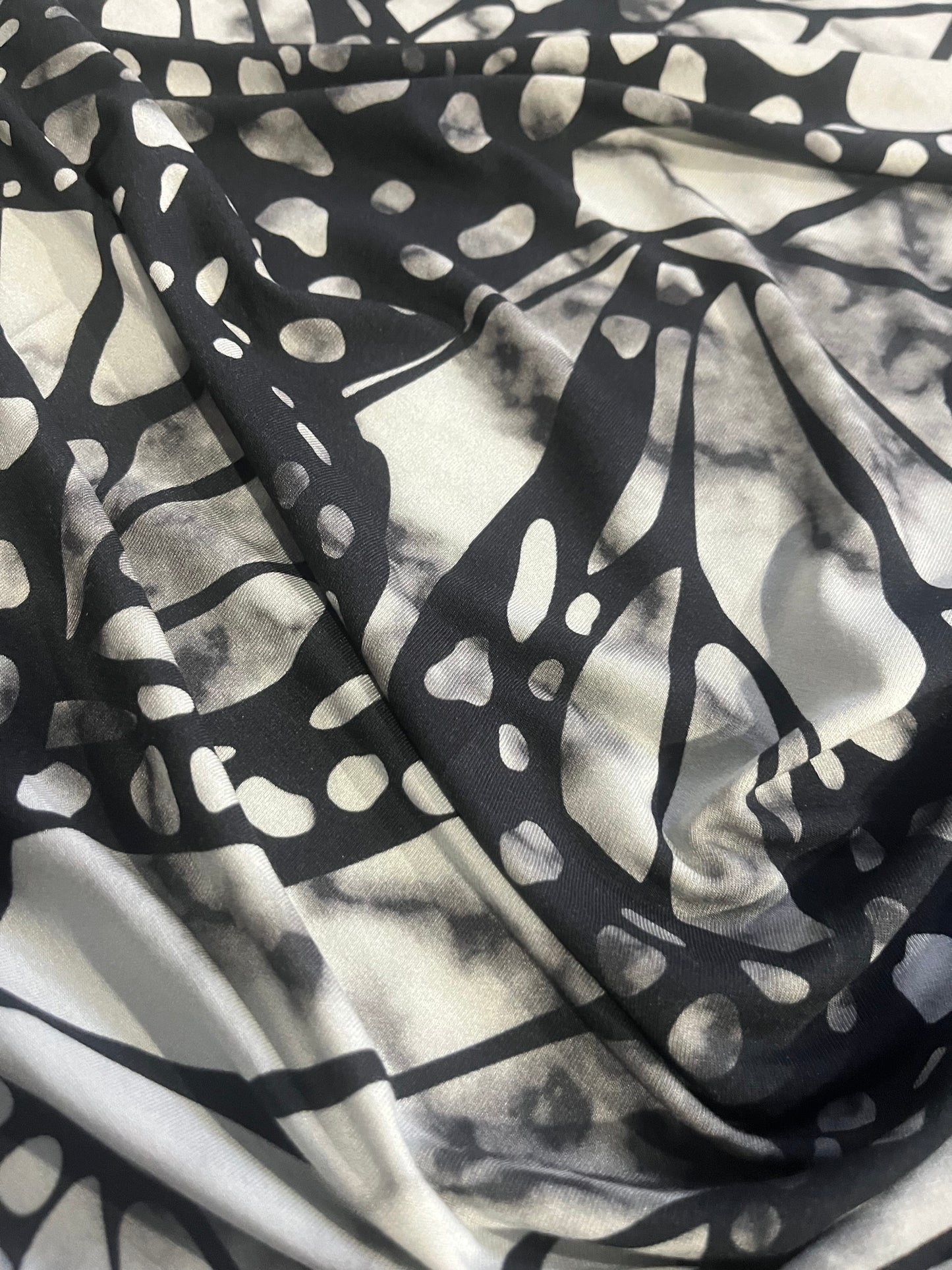GASPARD 014 single jersey bamboo marble wings