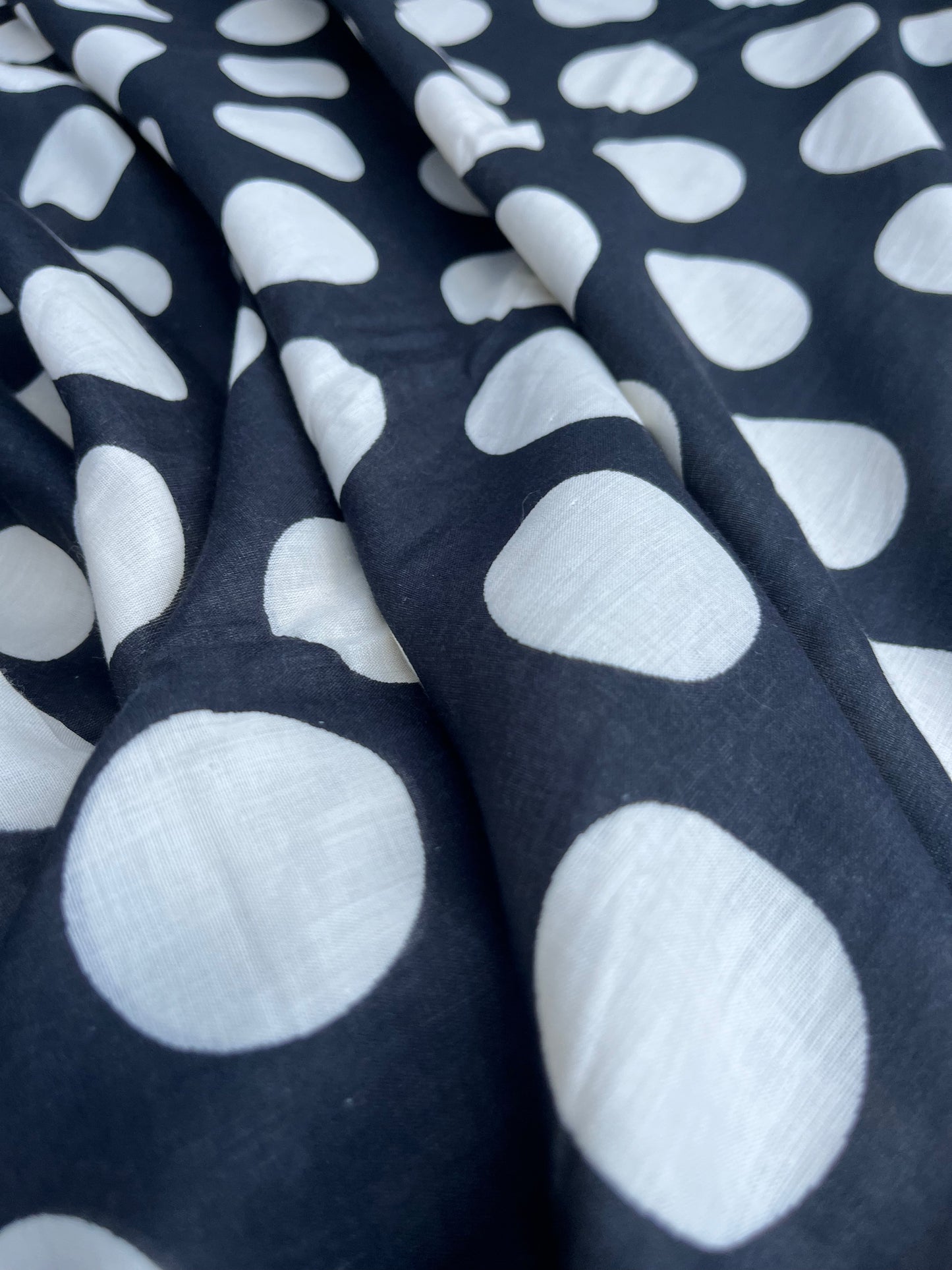 POPOL 022 cotton voile double gaze maxi dots