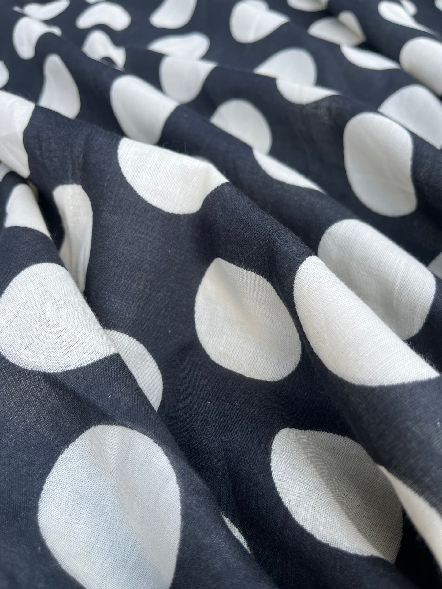 POPOL 022 cotton voile double gaze maxi dots