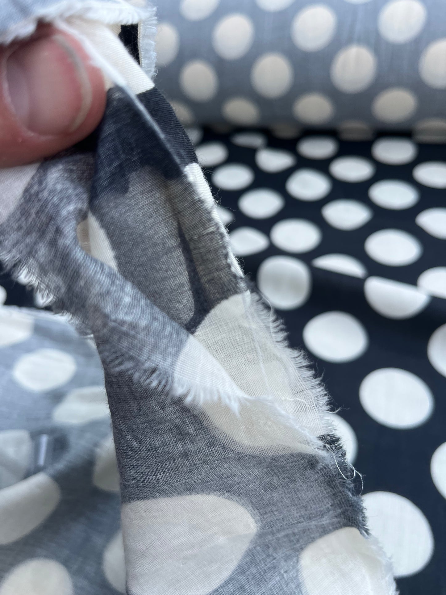 POPOL 022 cotton voile double gaze maxi dots