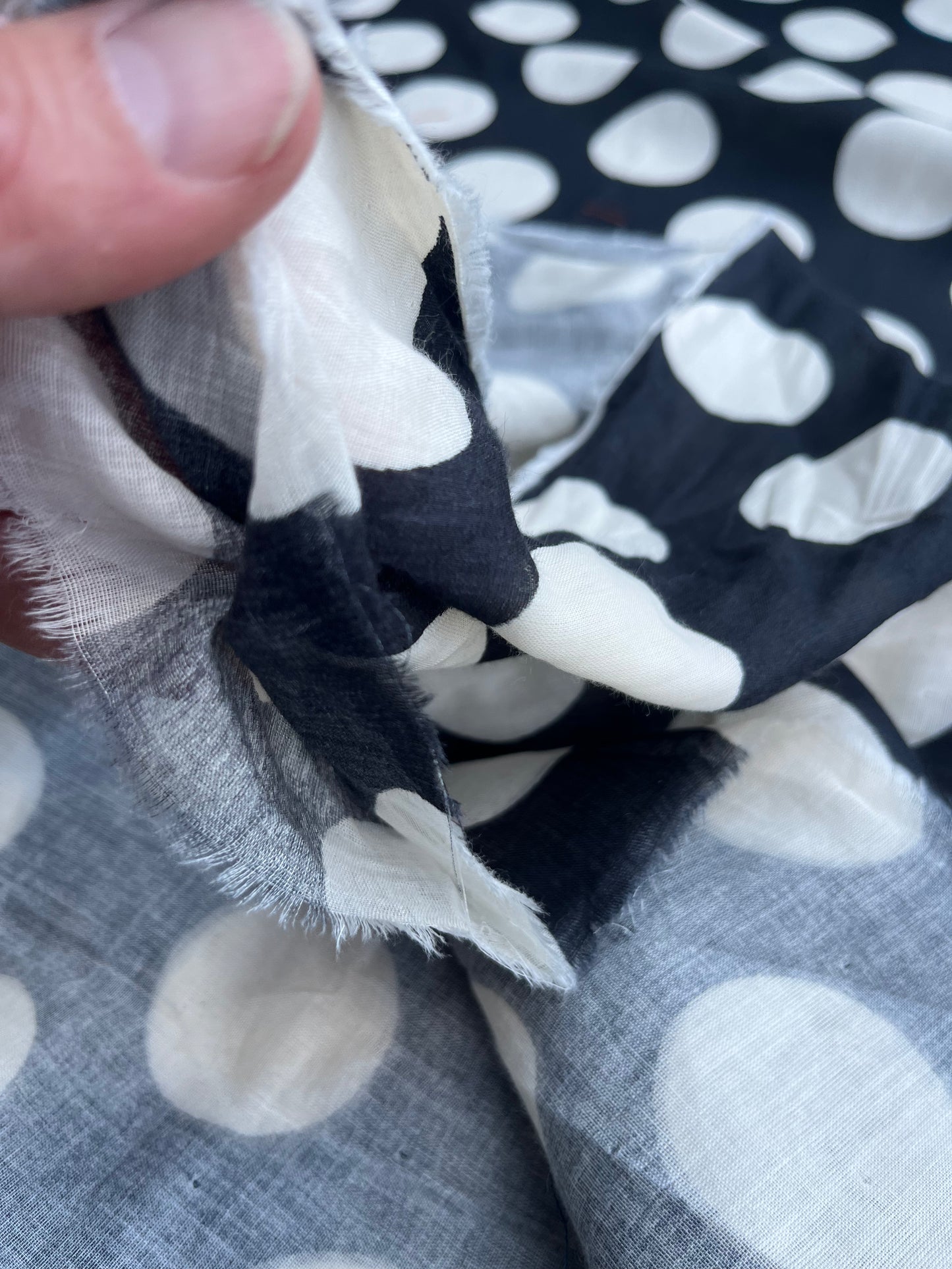 POPOL 022 cotton voile double gaze maxi dots