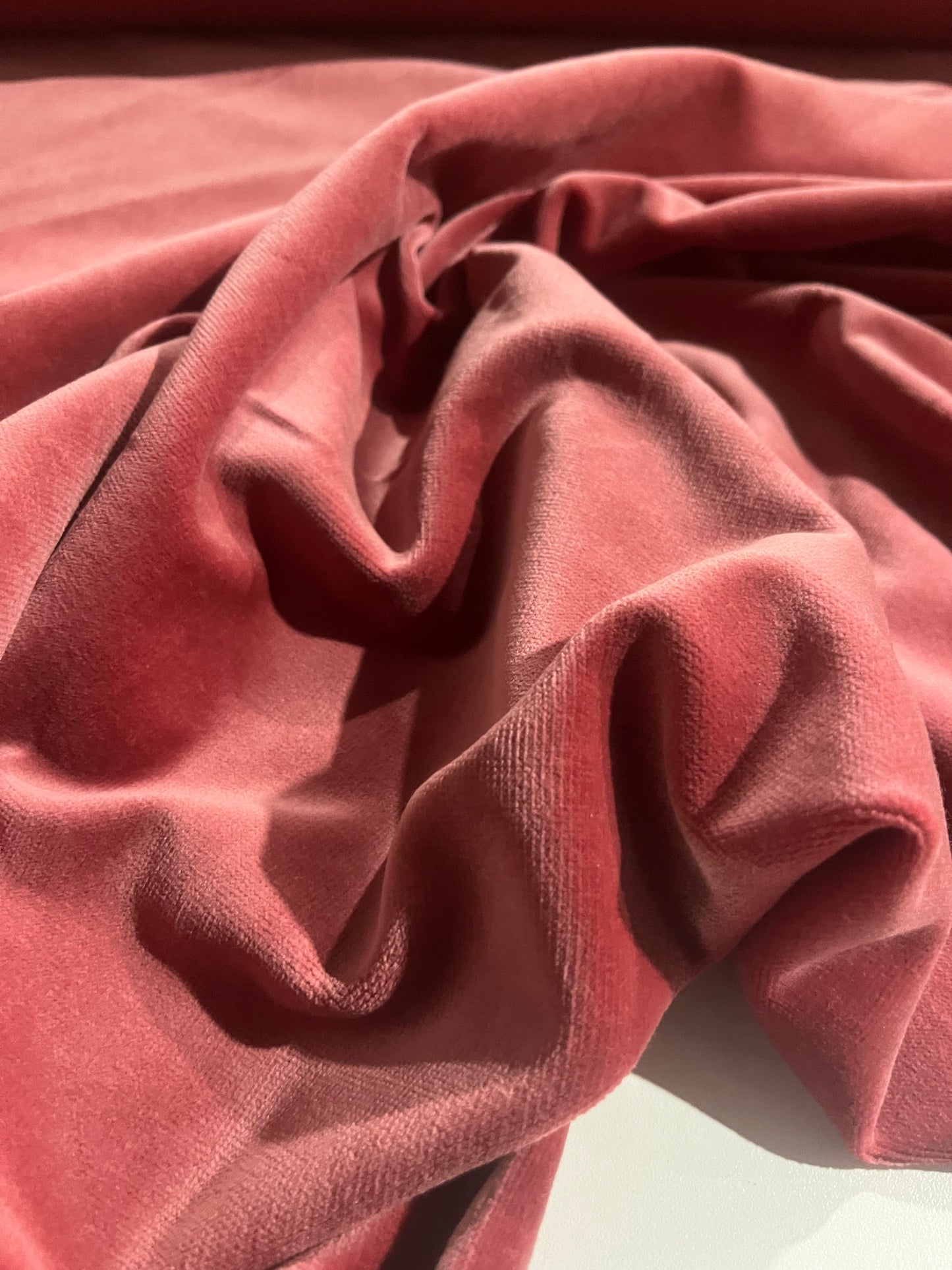 GASPARD 021 cotton velvet soft coral