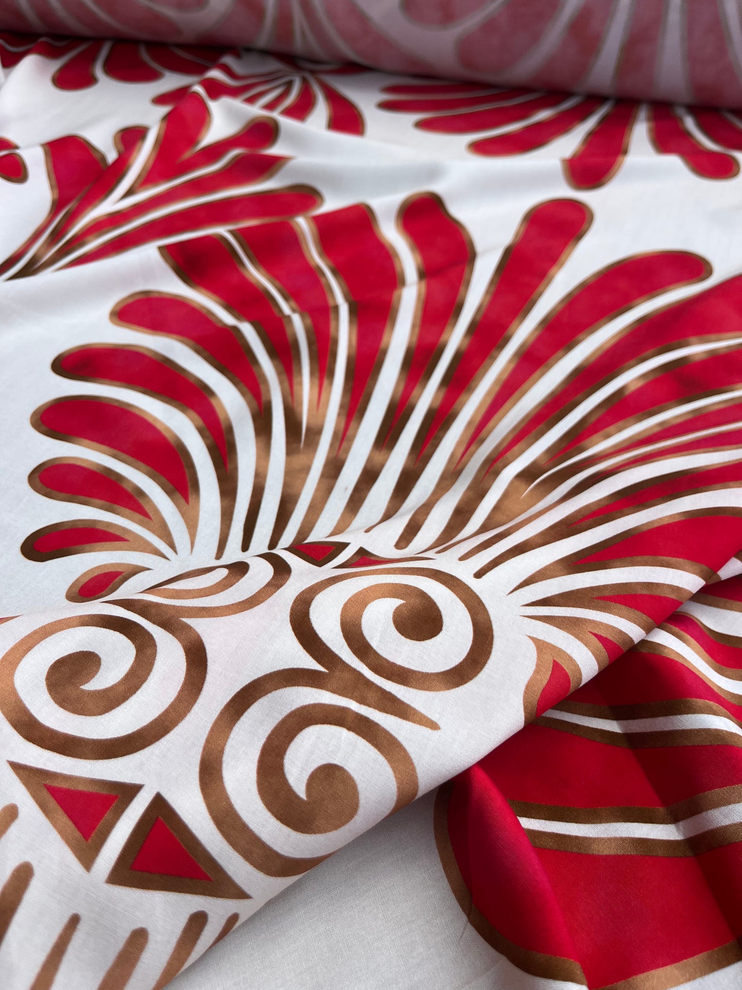POPOL 028 viscose with red splash print