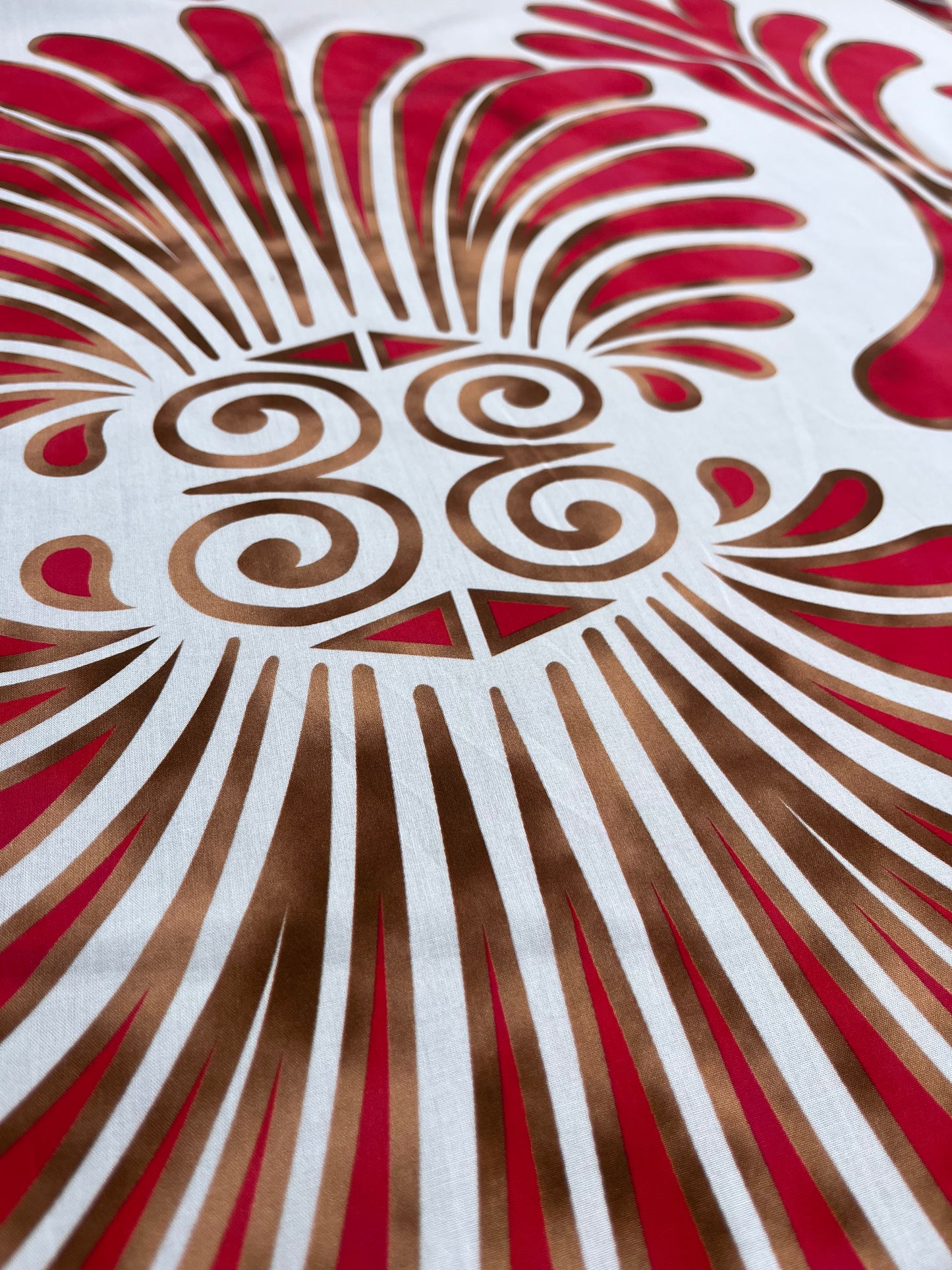 POPOL 028 viscose with red splash print