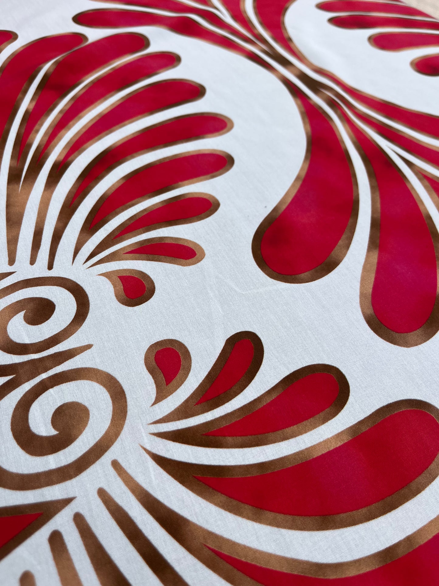 POPOL 028 viscose with red splash print