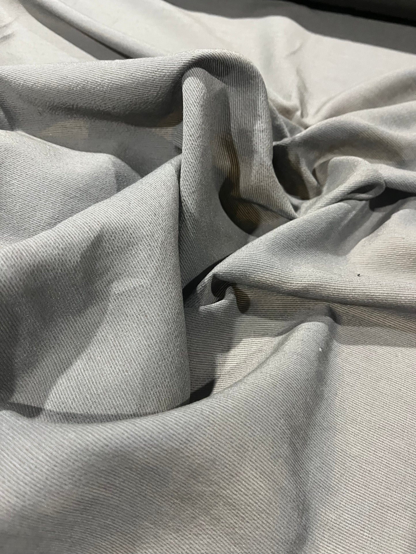 HMSTN 114 sheer cotton stripes grey/brown