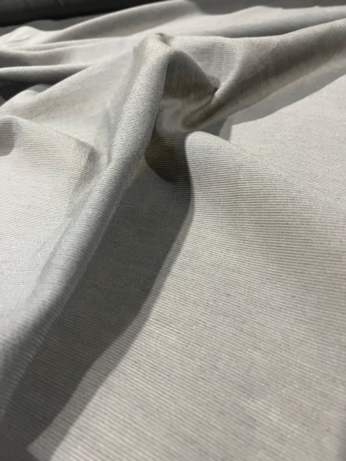HMSTN 114 sheer cotton stripes grey/brown