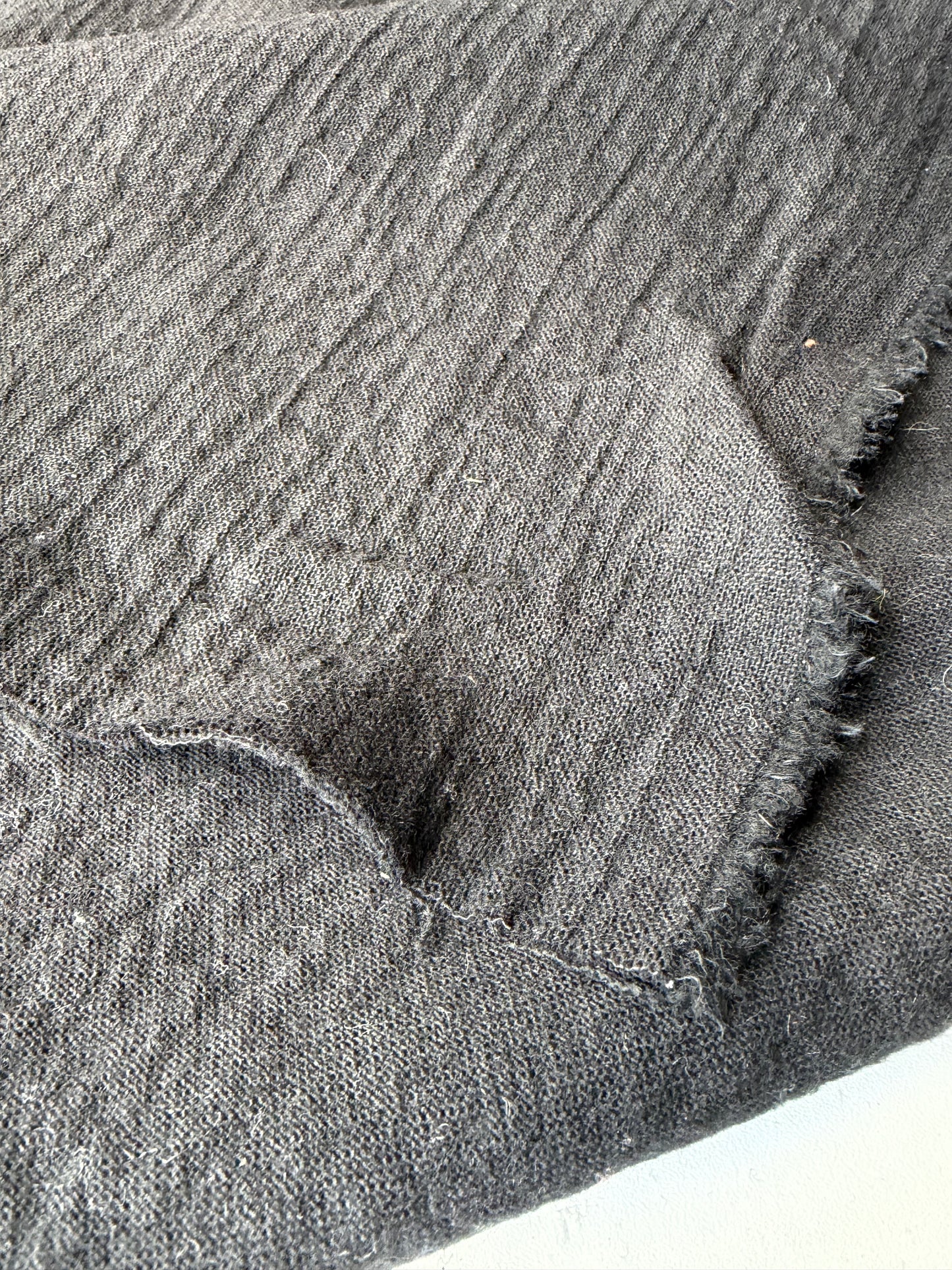 KALEB 020 black heavy wool double fabric
