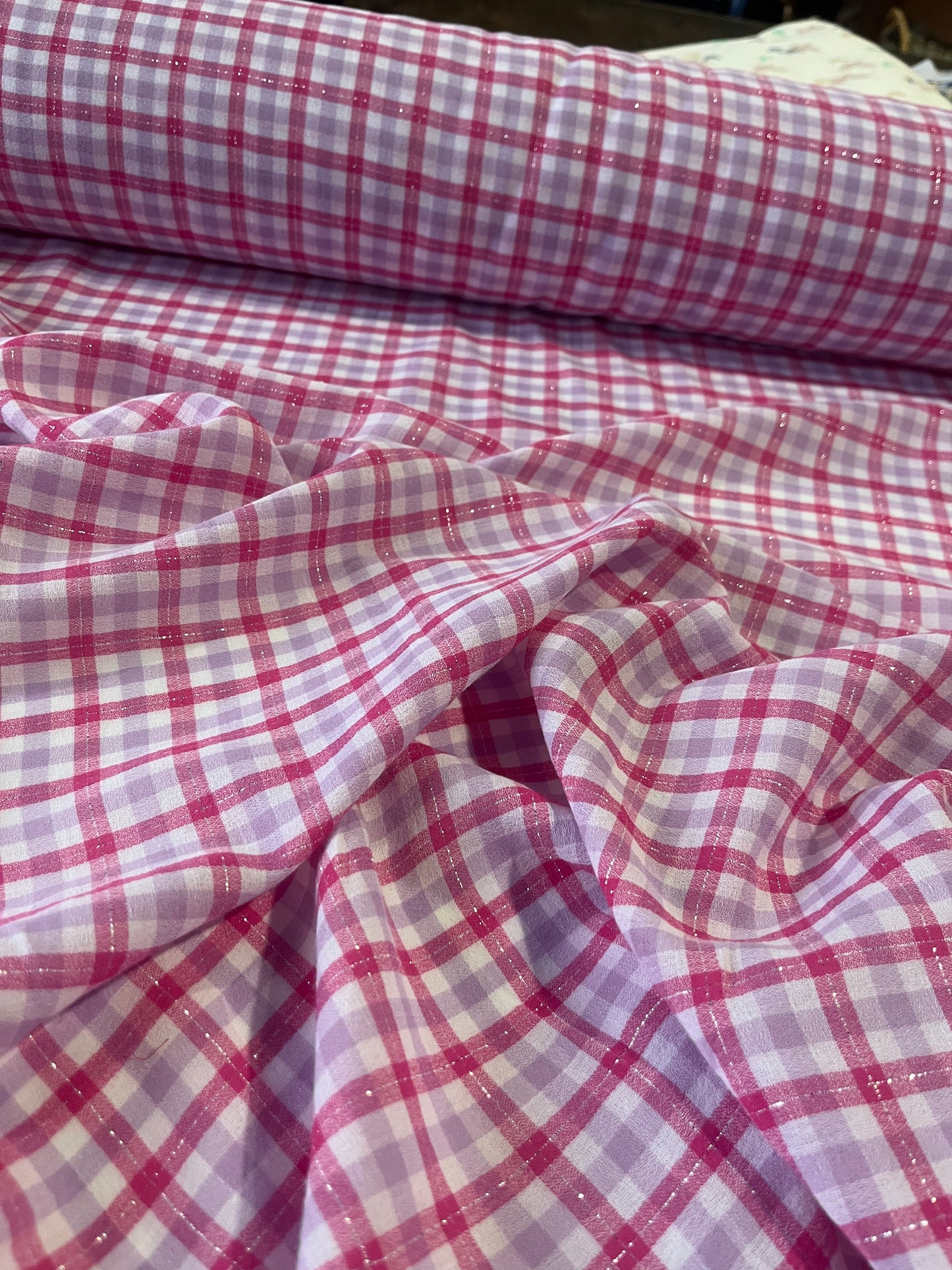 HYACINTHE 015 cotton lurex check