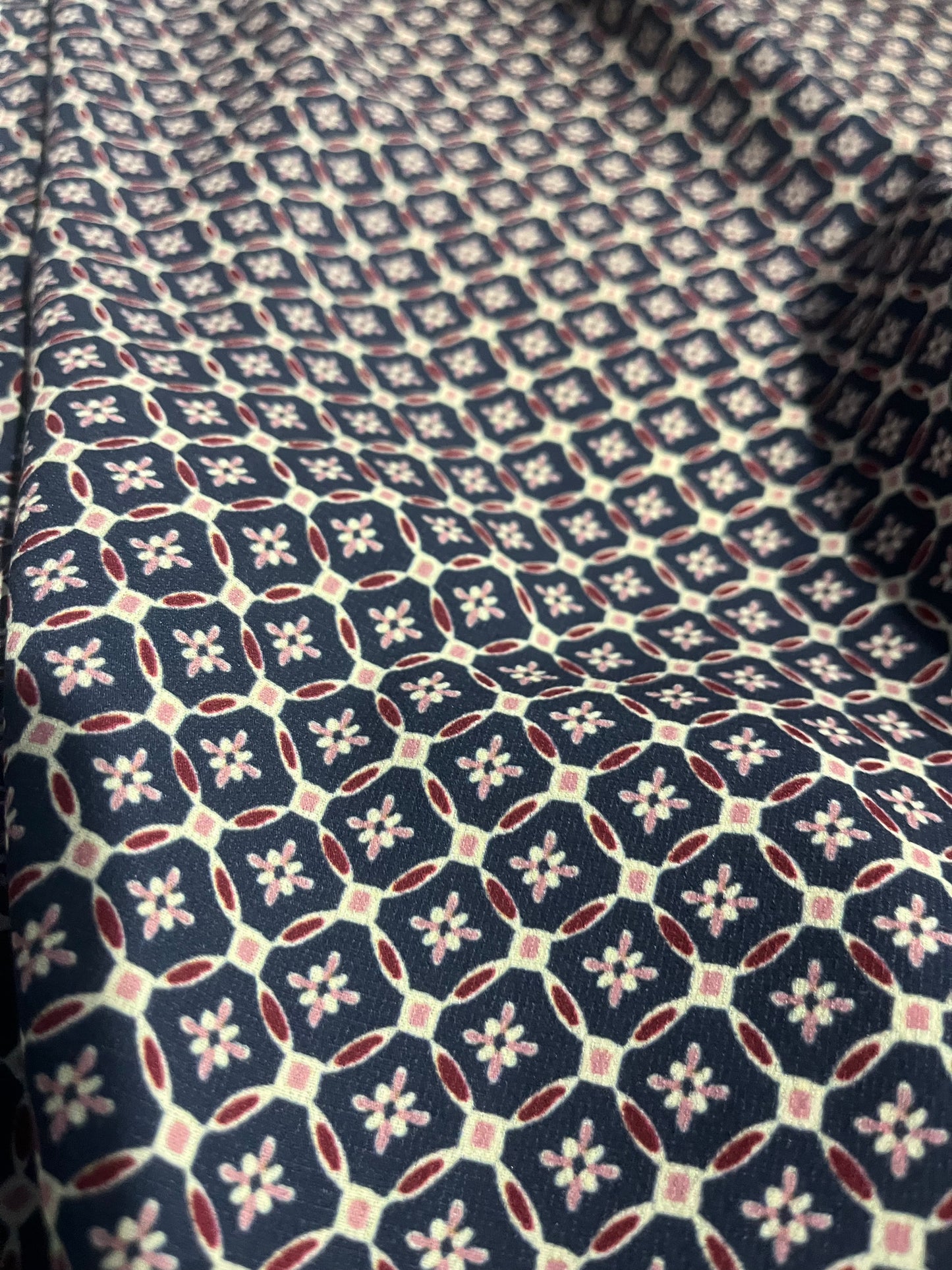 HYACINTHE 020 bubble crêpe navy/red/pink small design