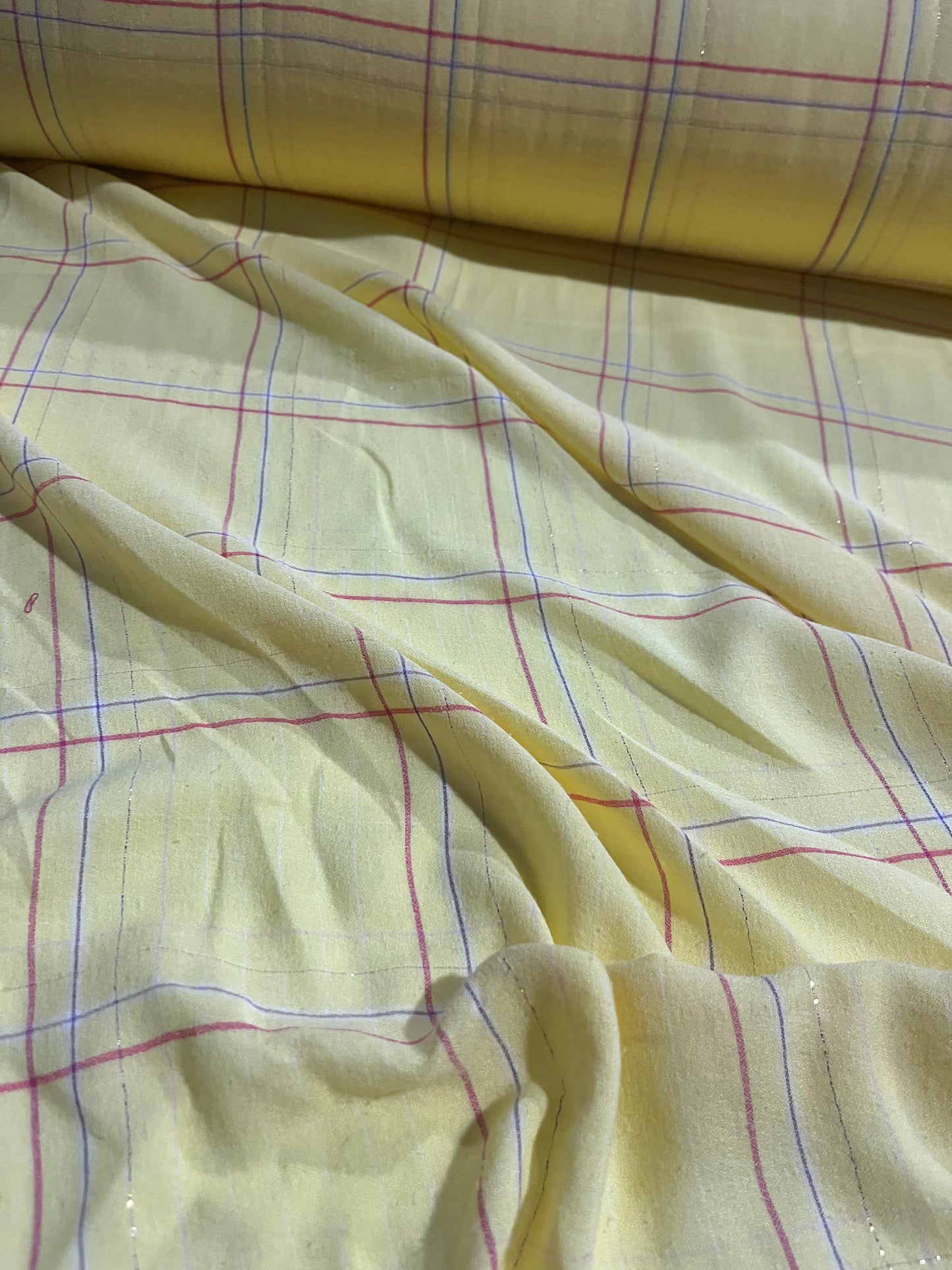 HYACINTHE 023 cotton lurex check