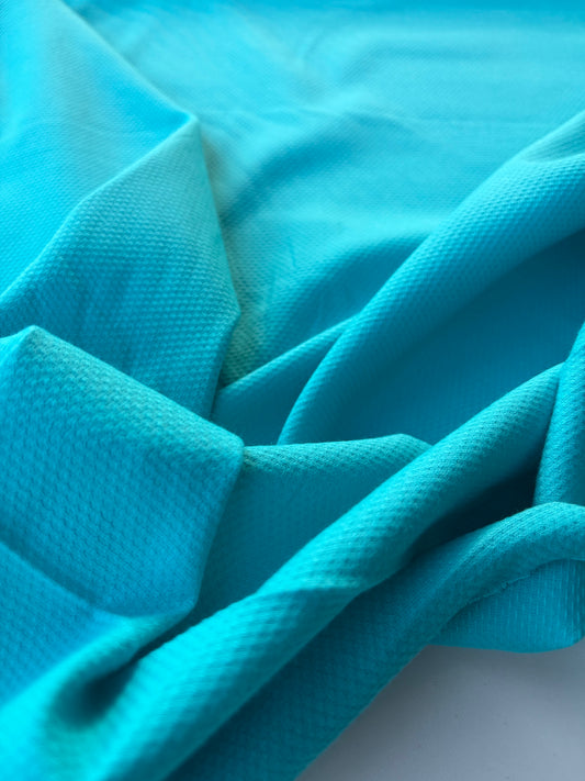 MARGE 041 cotton stretch piqué turquoise
