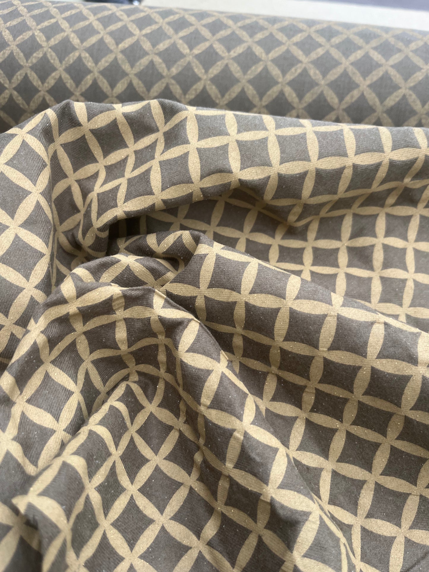 BILLY 002 cotton twill with khaky print