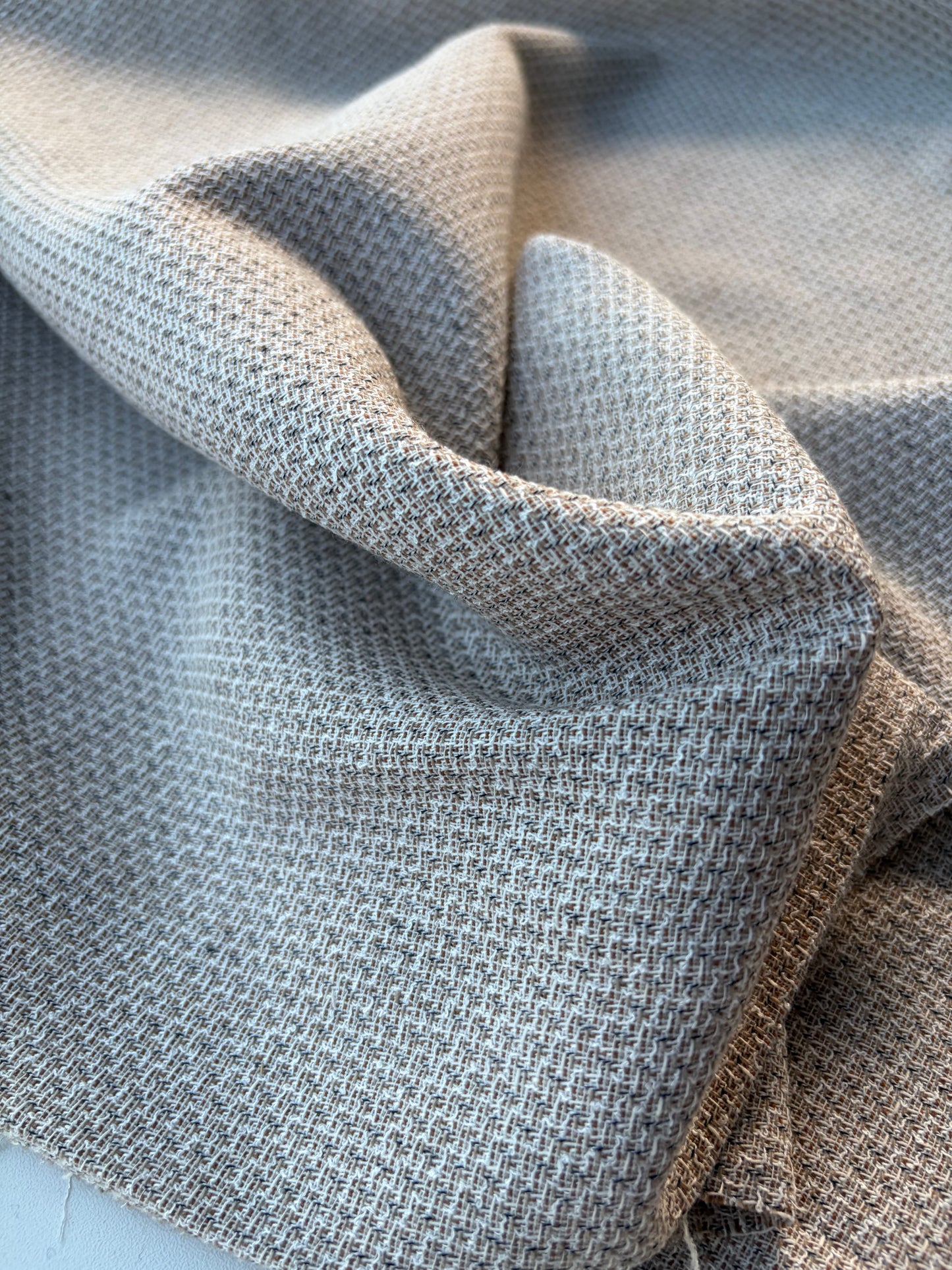 MARGE 045 midweight linen/cotton jacquard sand