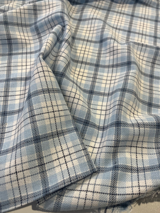 Gaia 092 cotton check light blue/navy