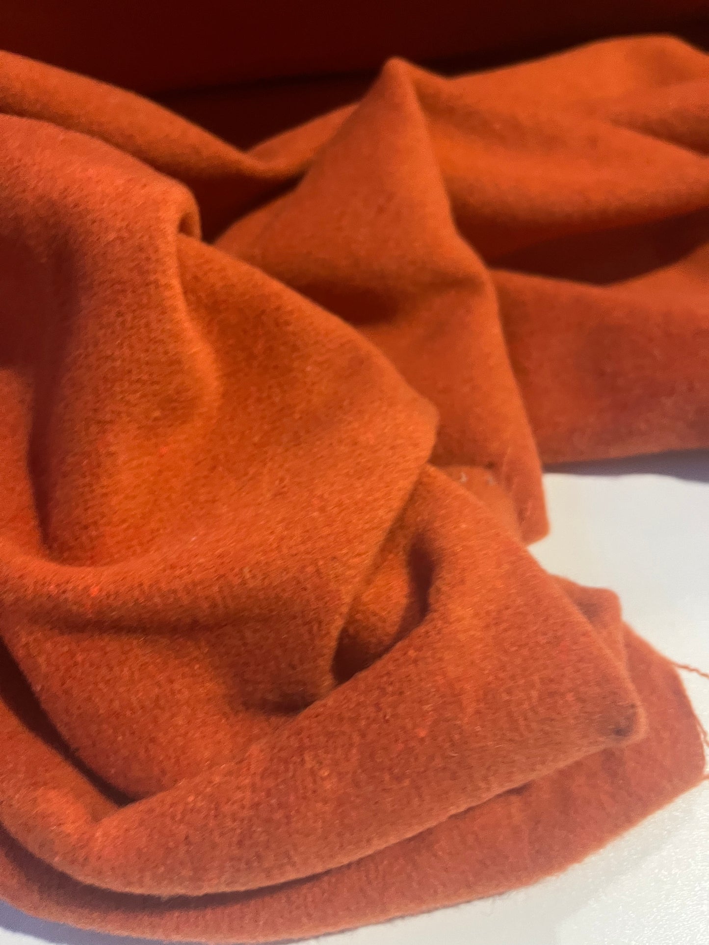 JACKIE 005 boiled wool burnt orange