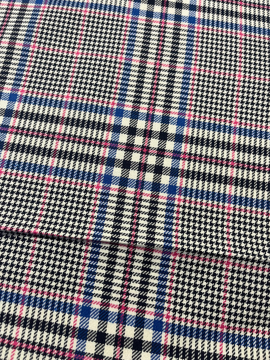 Gaia 099 heavy cotton check navy/cobalt/pink