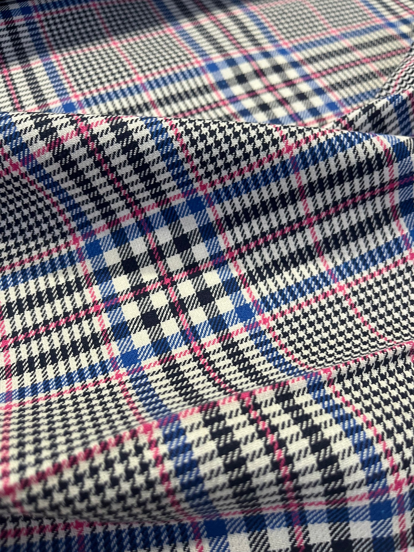 Gaia 099 heavy cotton check navy/cobalt/pink